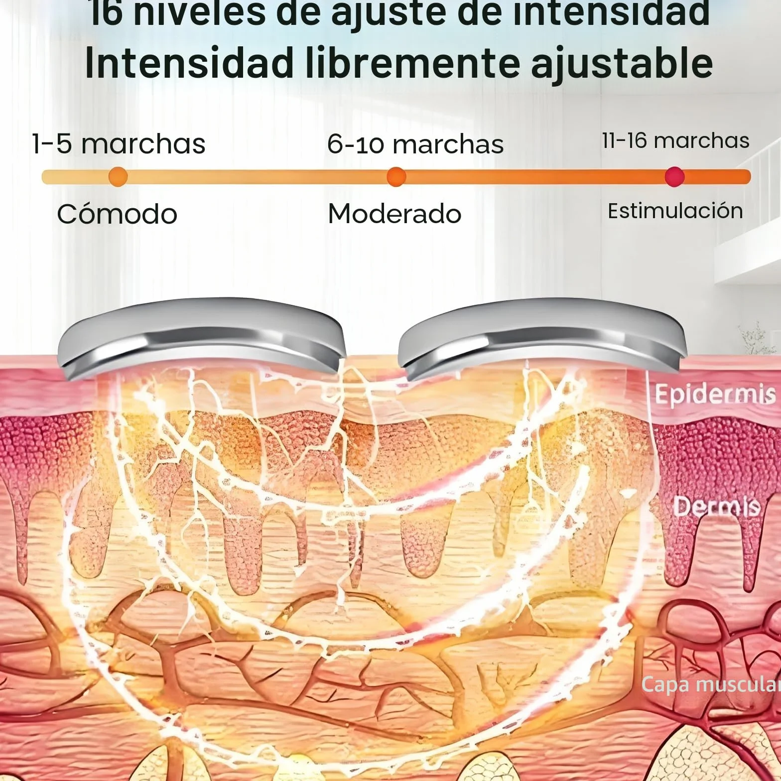 Masajeador cervical eléctrico de impulsos, 6 modos de masaje y calentamiento, 16 niveles de fuerza ajustables, portátil con control de voz