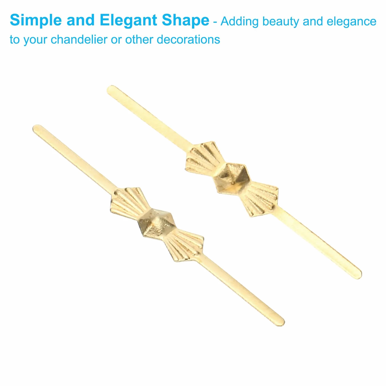 PATIKIL 33mm Conectores de Cobre para Candelabro, 300 Piezas, Cromo
