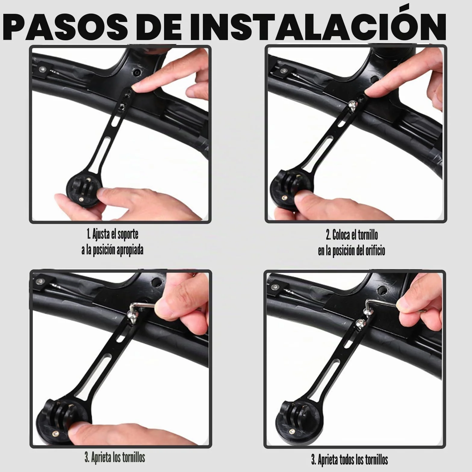 Soporte integrado para ordenador de bicicleta, soporte de bicicleta de aleación de aluminio con salida frontal, soportes para Wahoo, Garmin, Bryton, GIT, cámaras de acción y luz