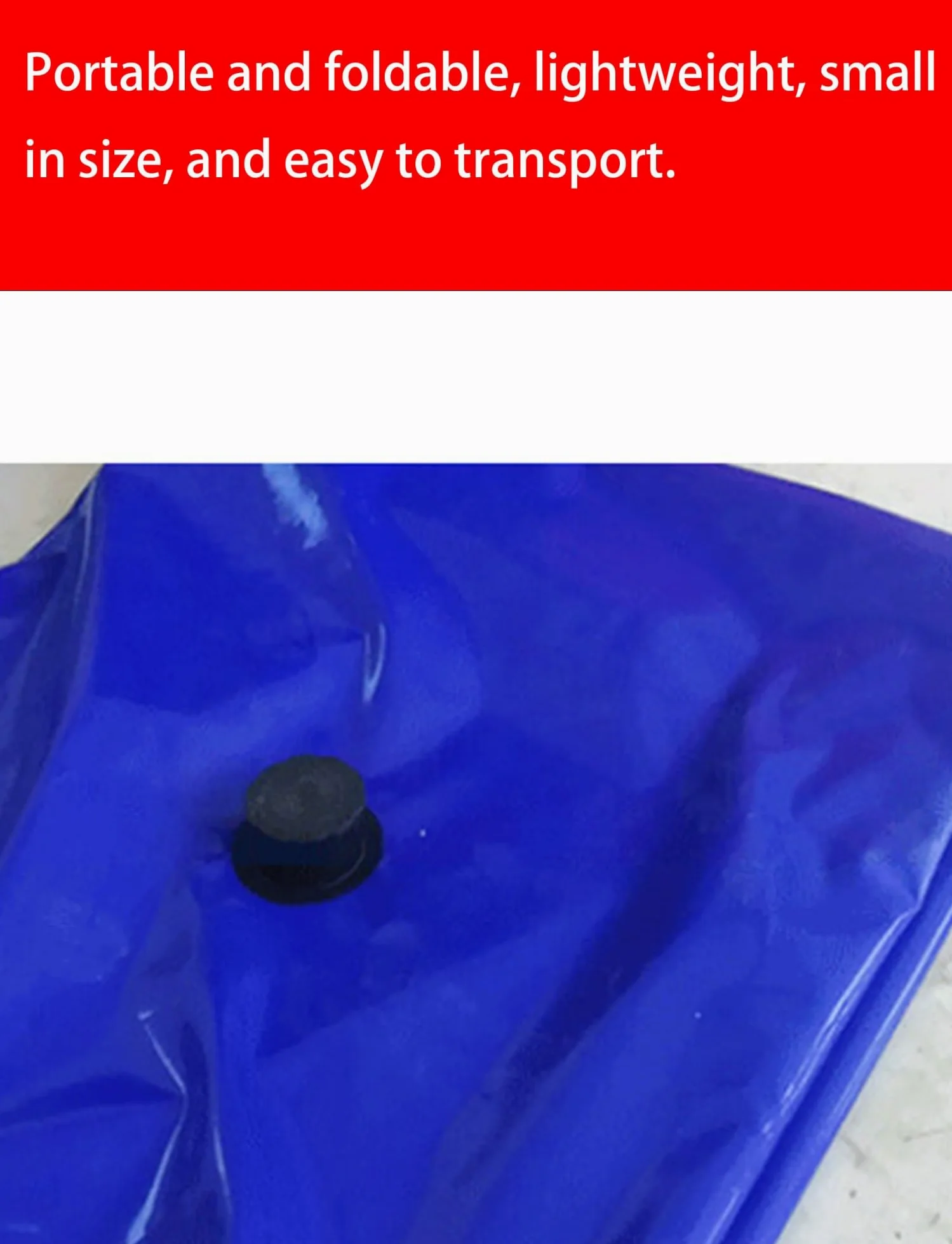 Bolsa grande de almacenamiento de agua, cubo de agua flexible plegable, a prueba de fugas con grifo, resistente para extinción de incendios, jardinería y uso de emergencia