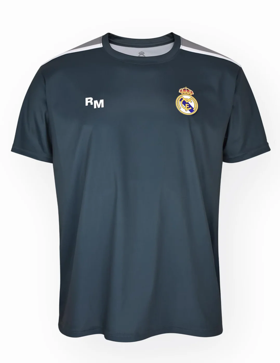 Camiseta Sublimada Gris - Escudo Real Madrid - Official Licensed Product