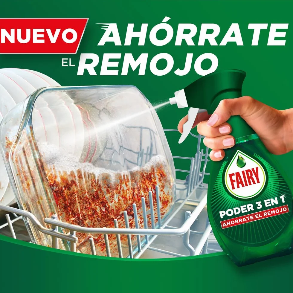 Fairy Poder Sin Remojo Limón Spray Antigrasa Vajilla y Cocina 500ml