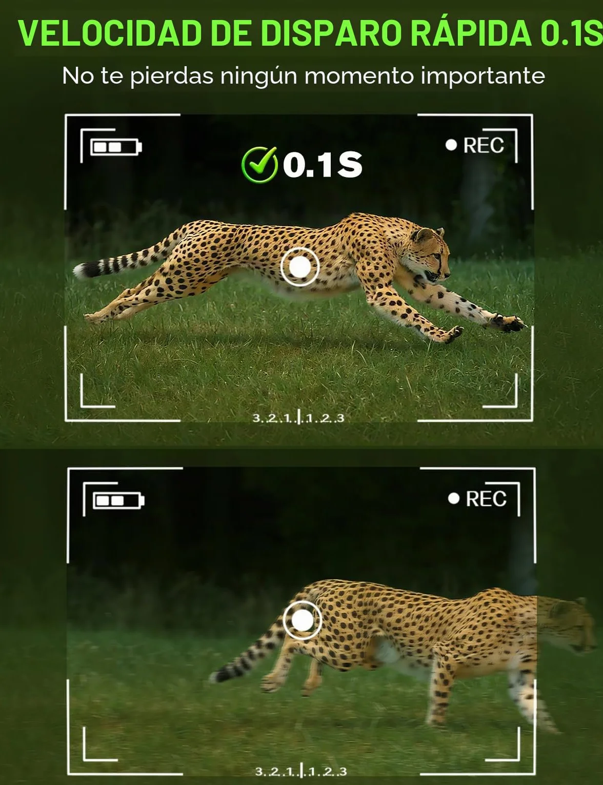 Coolifepro Cámara de Caza, 60MP 4K HD Camara Fototrampeo Infrarroja Nocturna con 850nm IR LED, Tarjeta de 32GB, IP66 para Observación de Animales Vida Silvestre y Monitoreo de Seguridad en Interiores