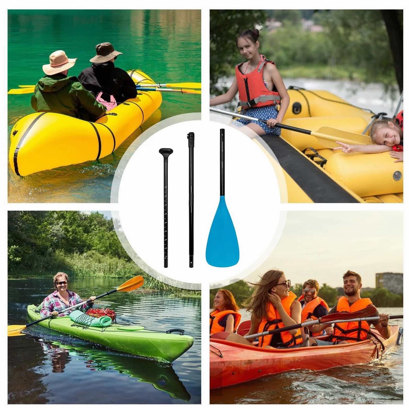 Remo pour Paddle Board - Outil D'Aviron Amovible | Palas De Kayak Antidérapante avec Manche Léger Durable, Accessoires pour Canoë Navigation extérieure, Aventure Pêche Débutant Loisirs Camping