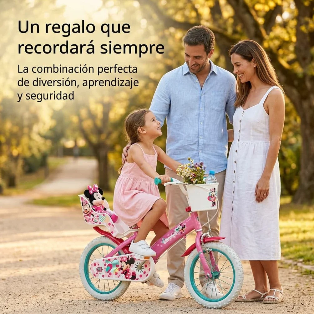 TOIMSA Bicicleta 12" Minnie Huffy (3/5 años), Multicolor