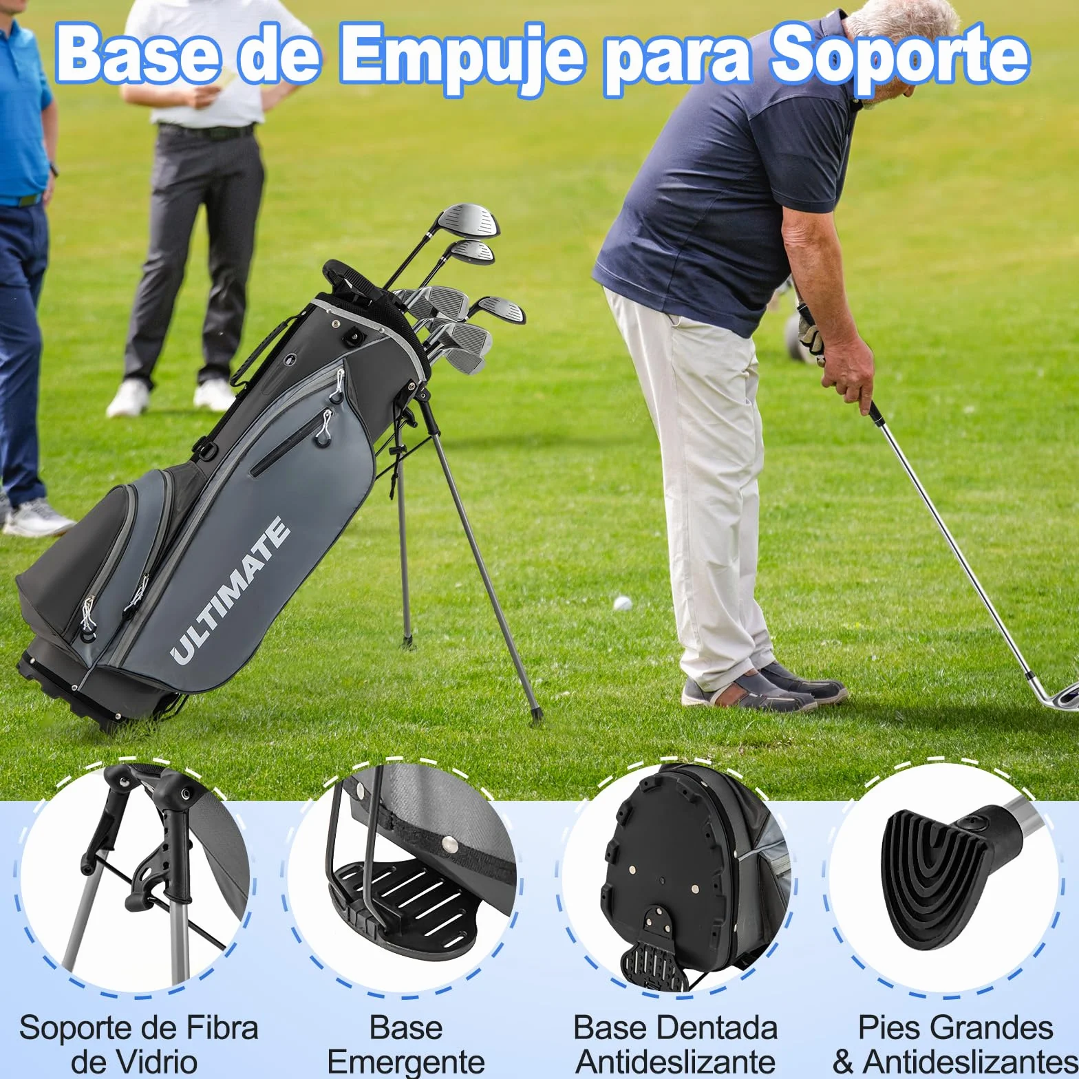 GOPLUS Juego Completo de Palos de Golf, Driver, Fairway, Hybrid y Bolsa, para Hombres y Adolescentes, Mano Derecha