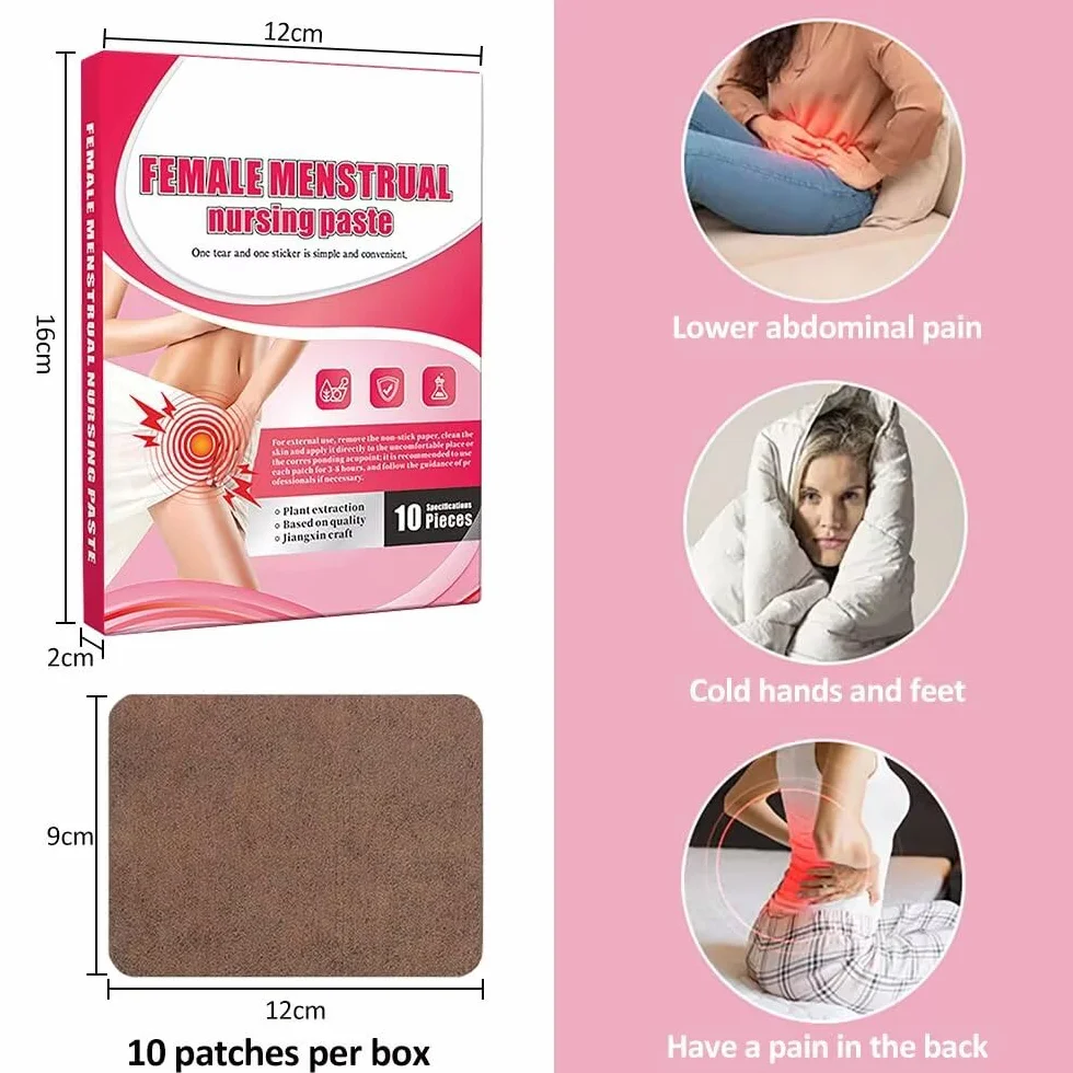 Parches menstruales extractos vegetales ajenjo angélica cólicos dolor abdominal 10 unidades