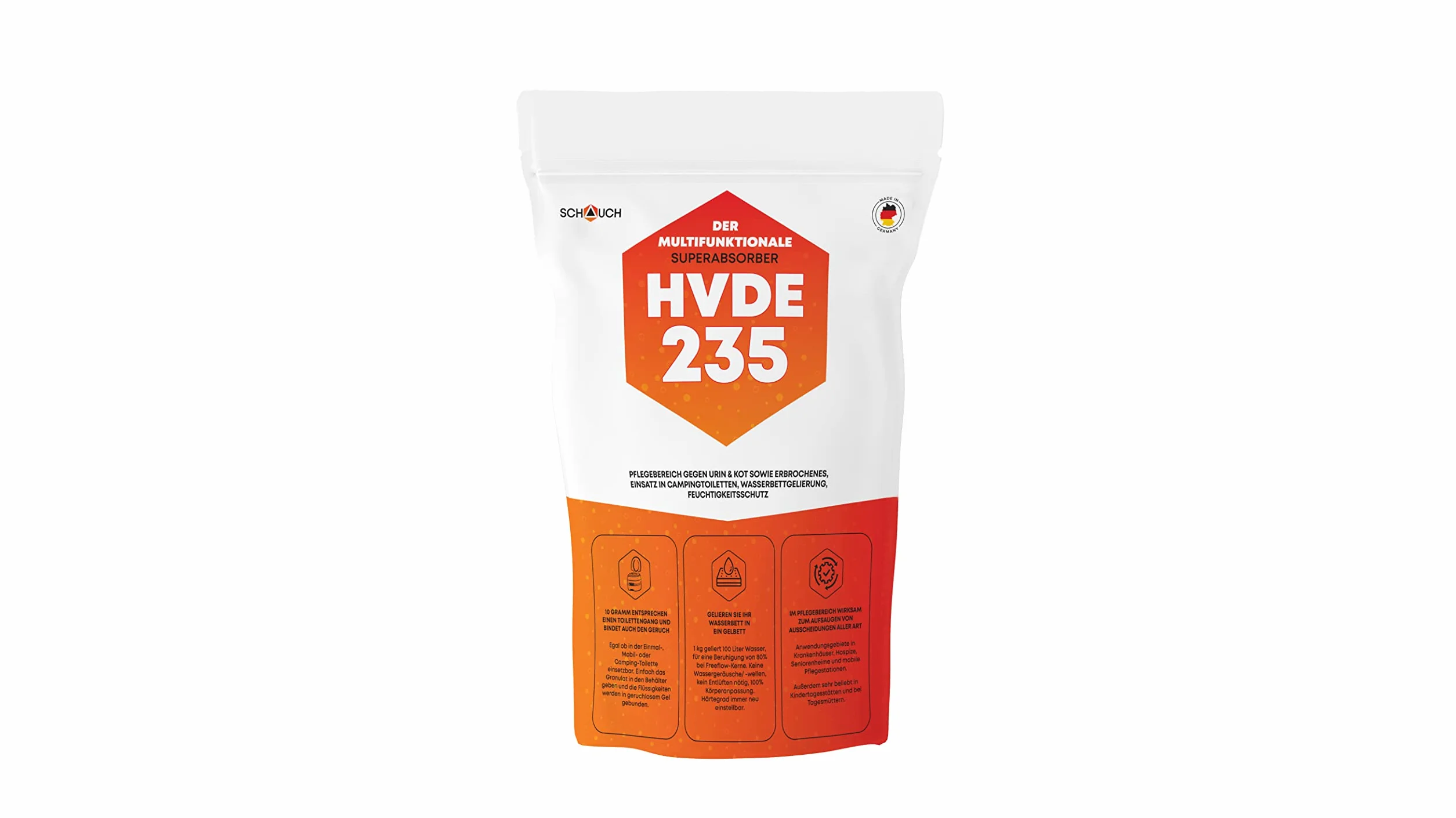 Schauch Aglutinante HVDE 235 super absorbente para olores y excreciones