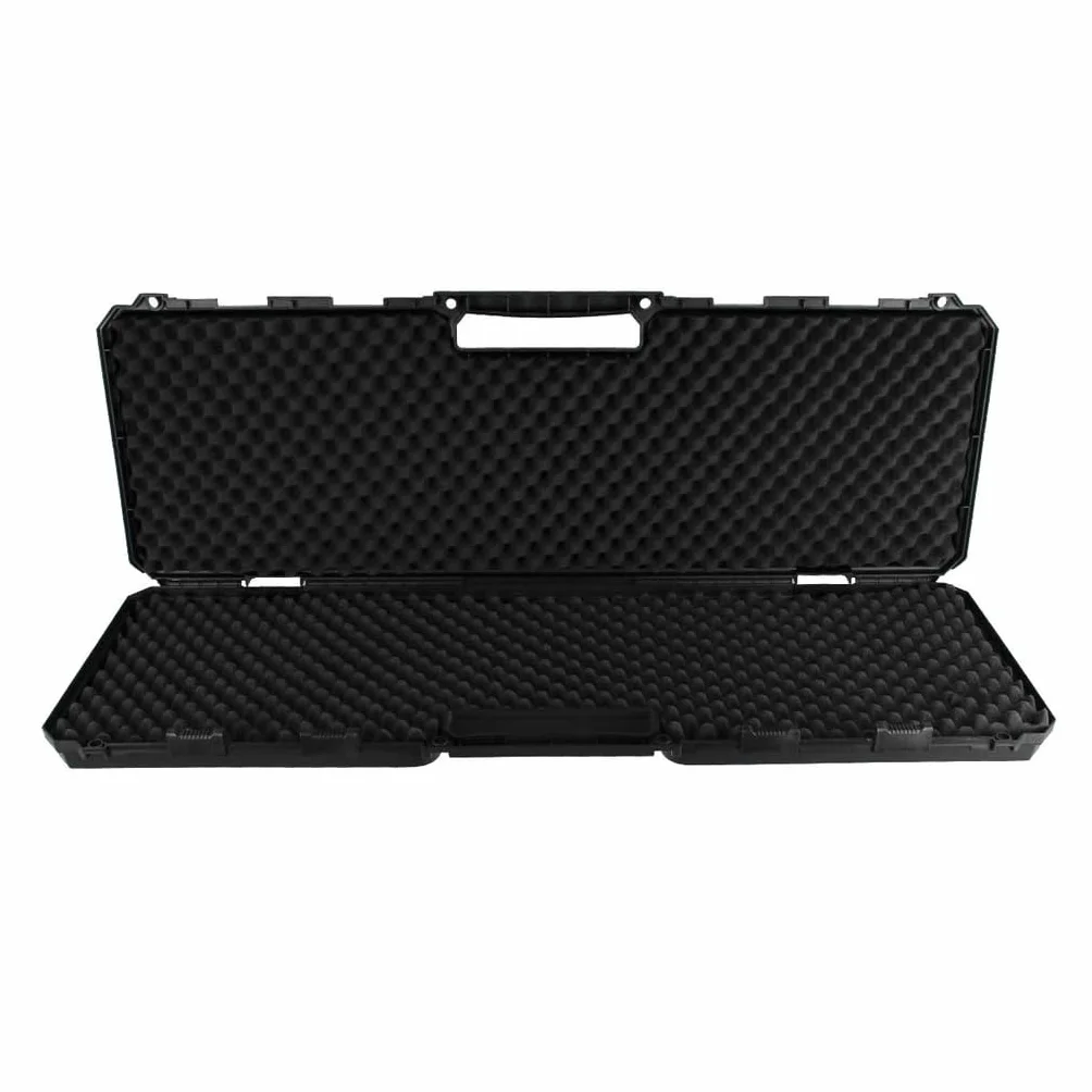 Genérico Maleta Rígida para Fusil, 100 cm, Interior Espuma Tipo Huevera, Polímero Reforzado, Negro, para Airsoft y Aire comprimido