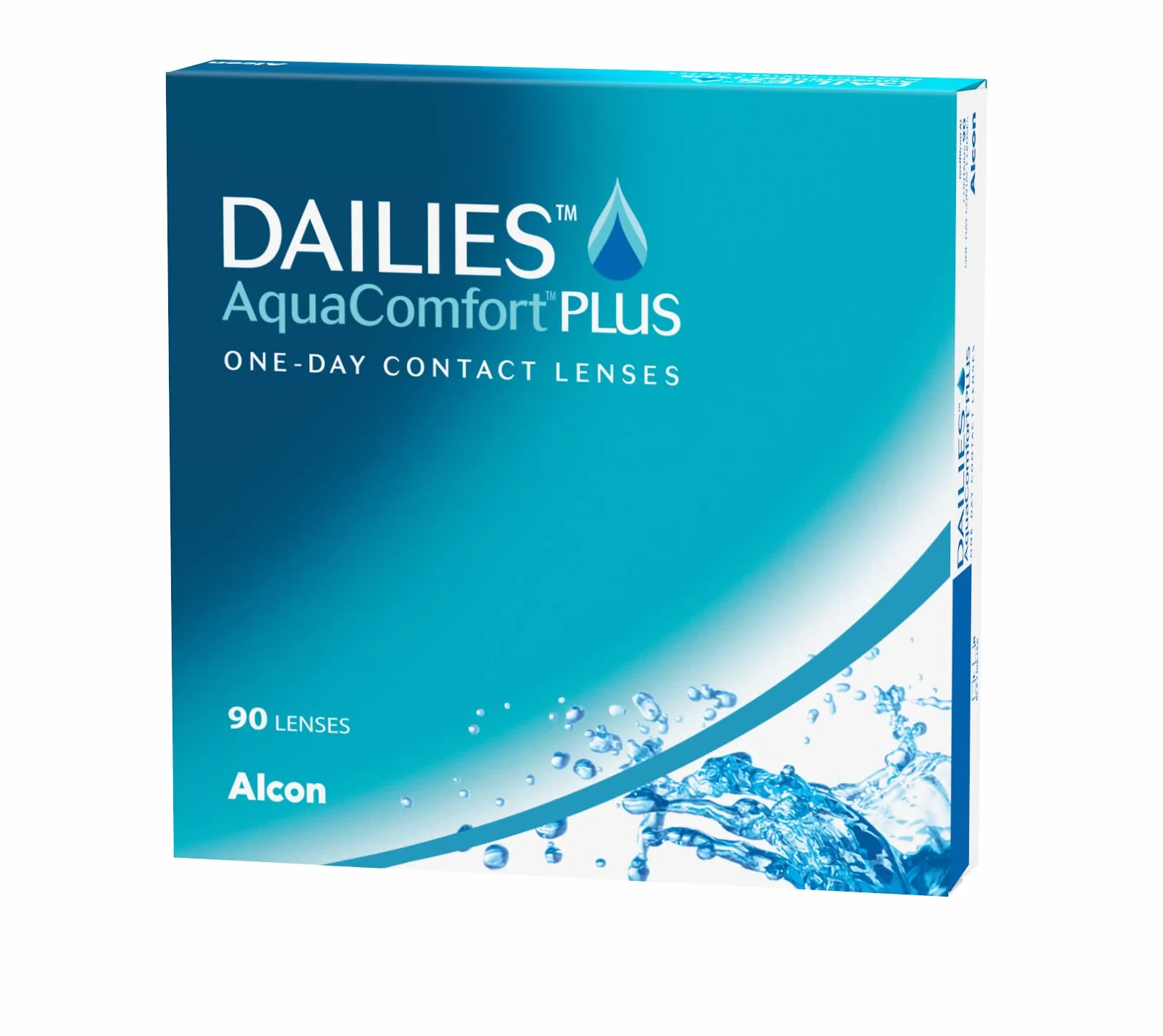 Dailies AquaComfort Plus Lentes de contacto de reemplazo diario Pack de 90 R 8.7 mm D 14.0 mm -1.25 Diopt