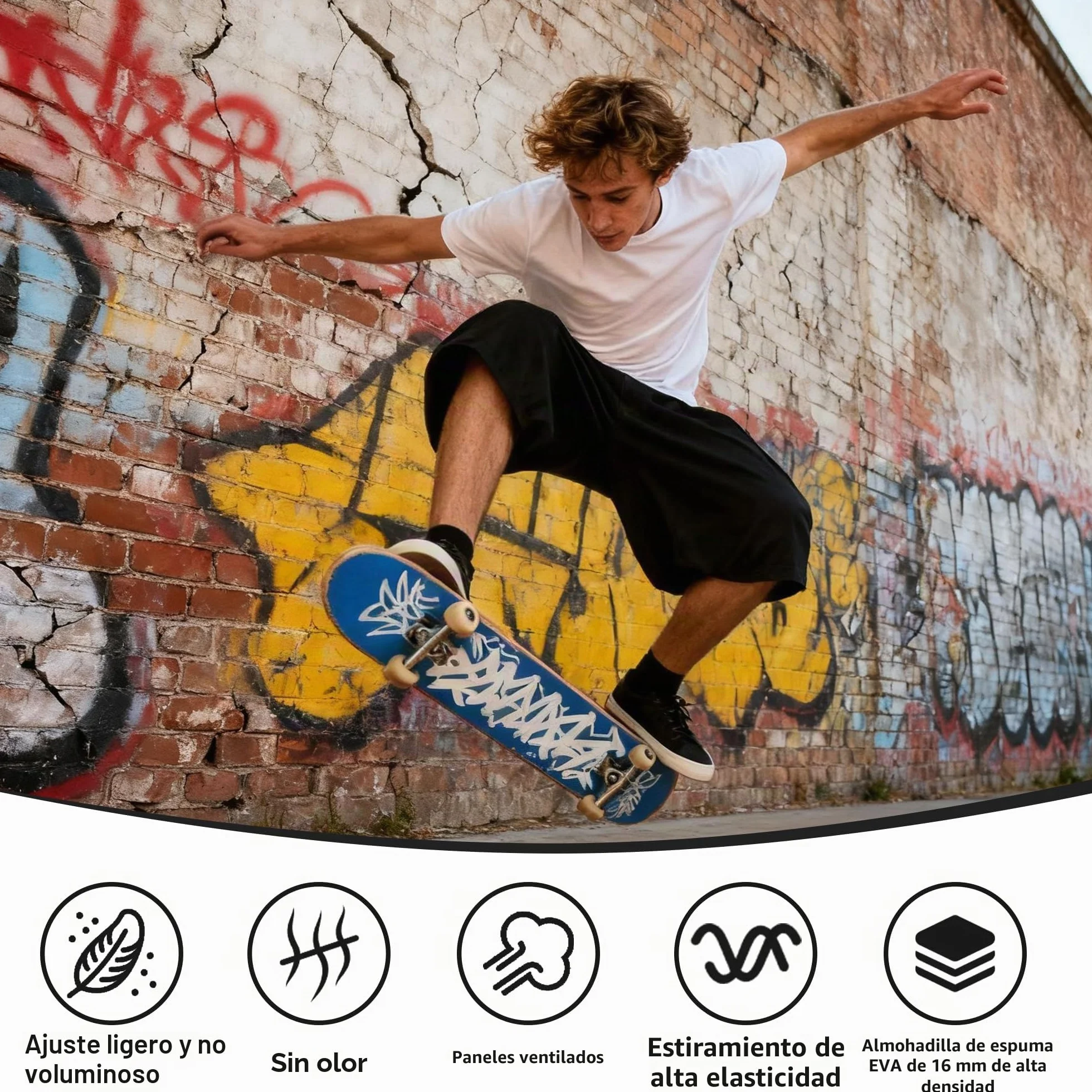 Pantalones Cortos Acolchados de Protección para Snowboard y Esquí con Almohadillas 3D para Cadera y Coxis