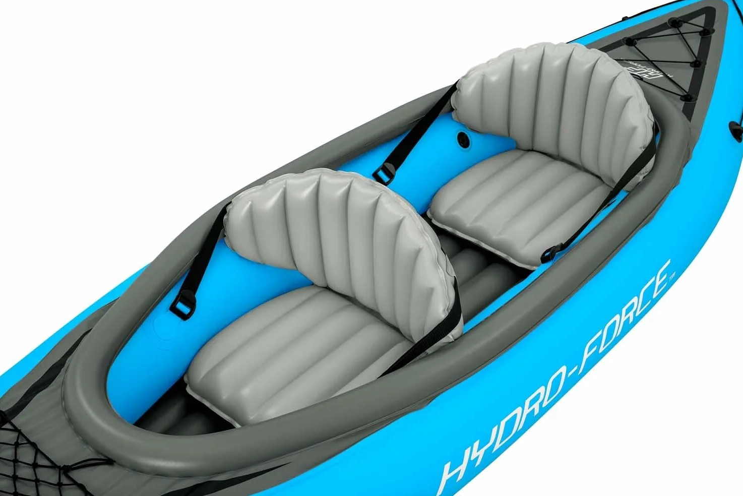 Bestway | Hydro-Force Cove Champion X2 Kayak| Inflatable Boat Set with Hand Pump, Paddles, Seats, Fins and Storage Bag | Two Seater