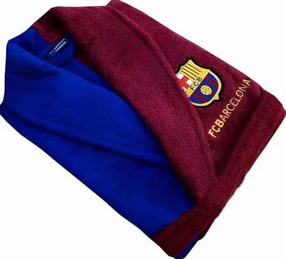 FC Barcelona Albornoz Oficial 100% Algodón 400g/m² Burdeos Azul Tallas Infantil Adulto