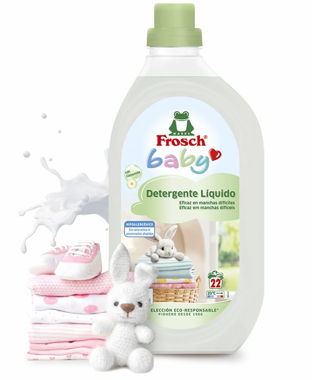 Frosch Baby Detergente Líquido Lavadora Ropa Bebé 1.5 L Hipoalergénico Ecológico