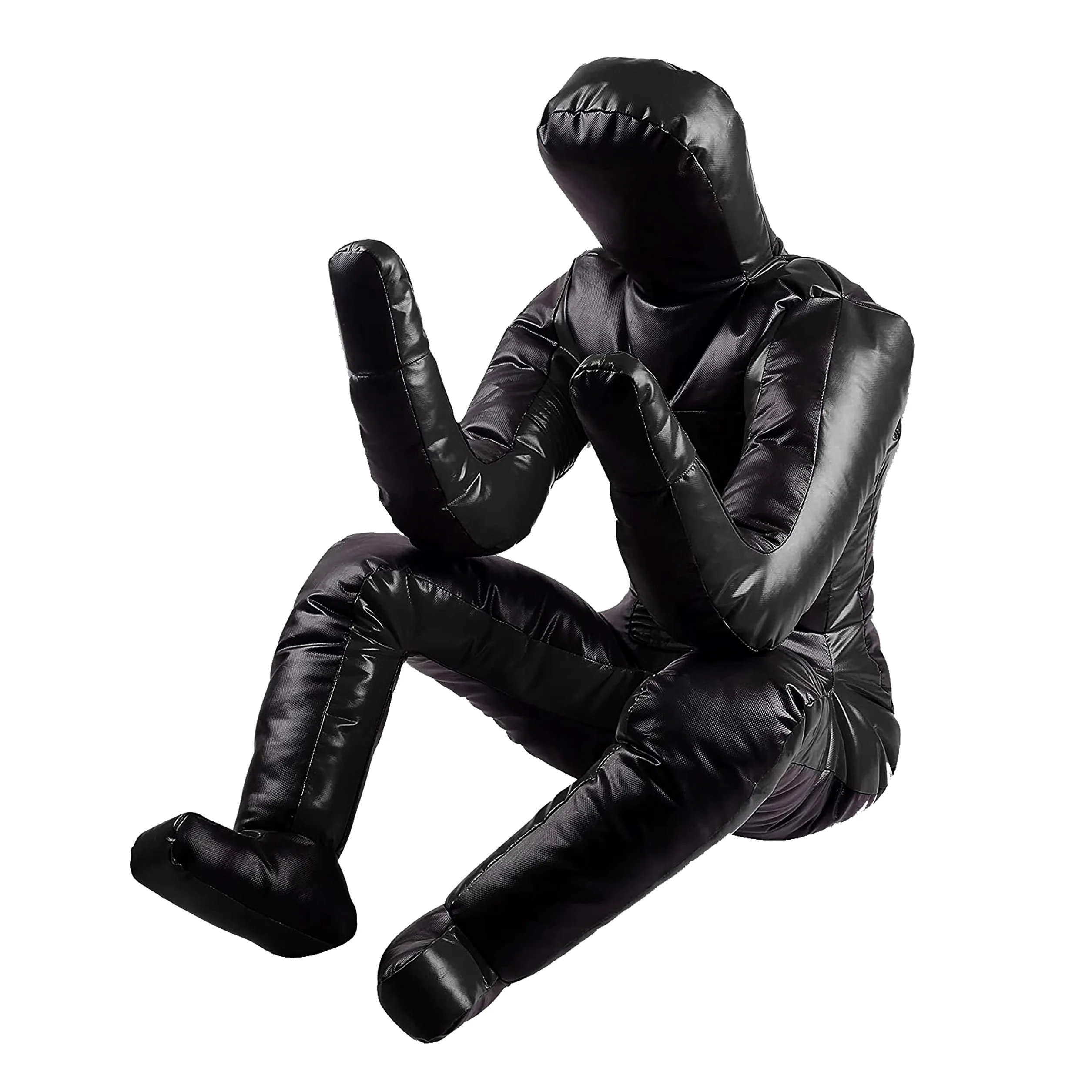 MMA - Maniquí de Agarre ROX Fit Judo Dummy BJJ Lucha Libre Maniquí Sentado Posición Brasileña JIU Jitsu Submission Auto Defensa Entrenamiento Elegir Maniquí 170 cm Sin Relleno (Negro Completo)
