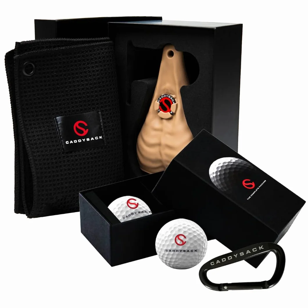 CADDYSACK Ball Holder and Dispenser Gift Set Paquete de Soporte y dispensador para Pelotas de Golf, Unisex, Beige