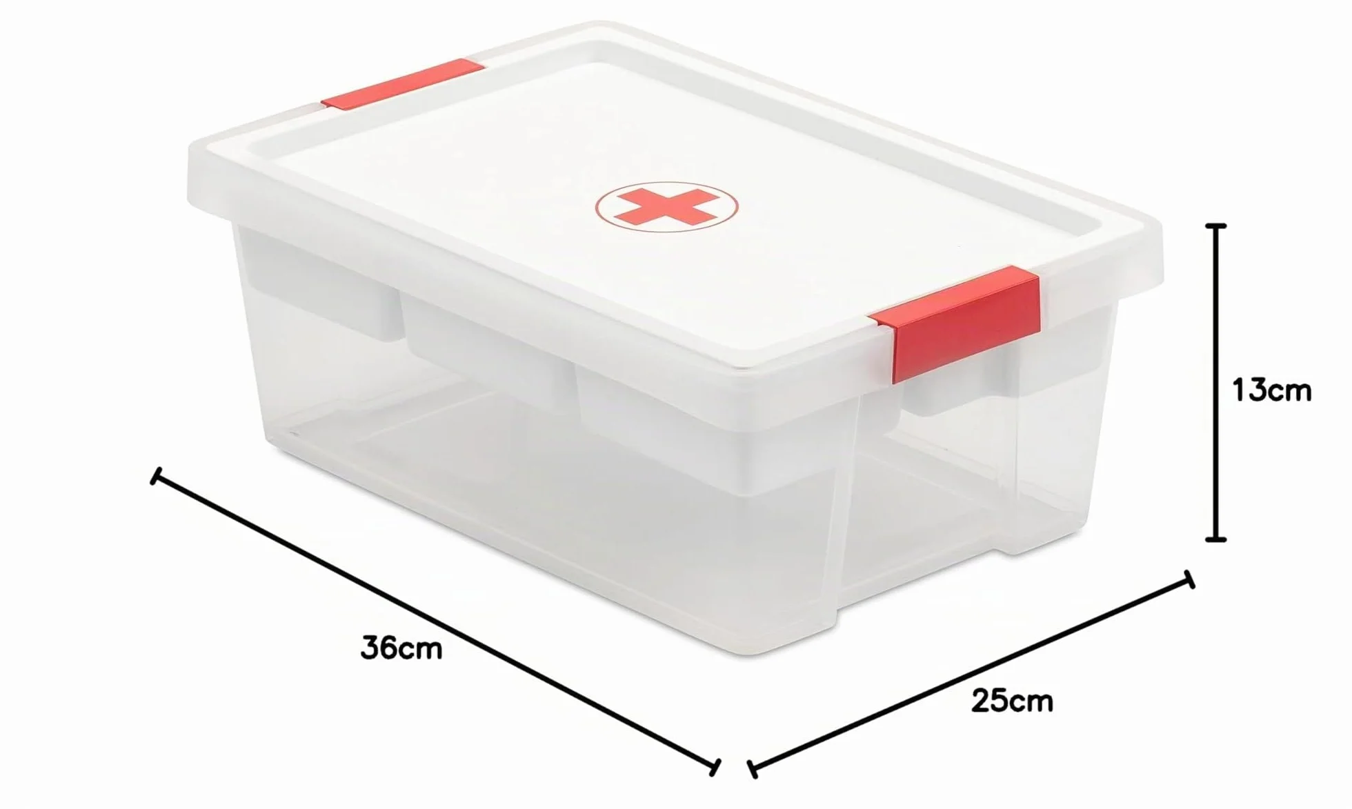 Tatay Caja Botiquín 7L Plástico Reciclado Libre BPA 25x36x13,5 cm Blanco