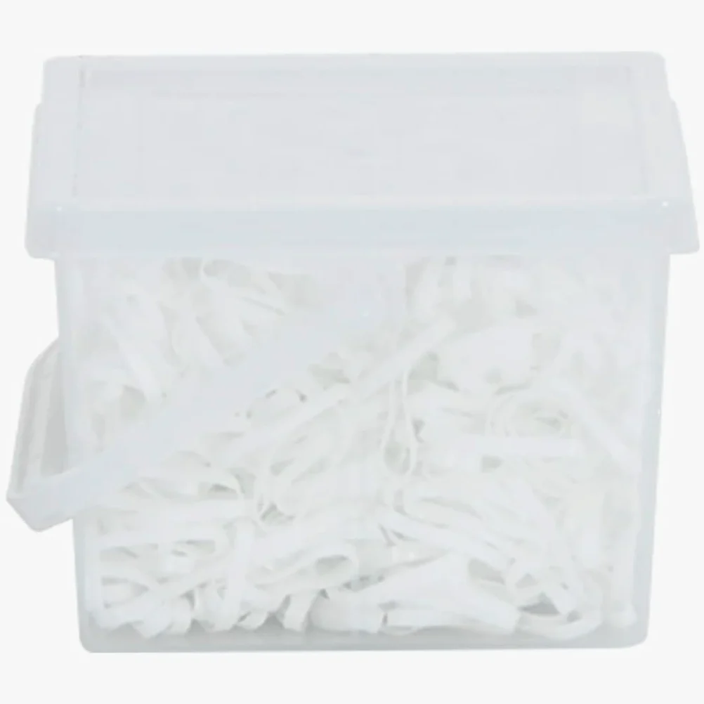 Mangloder Goma de crin para caballos, 2500 unidades, color blanco, silicona, suministros para caballos, accesorios para caballos, accesorios versátiles para el cabello para establos y torneos