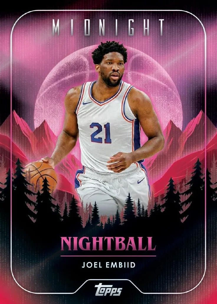 Caja de Tarjetas coleccionables de Baloncesto Midnight 2023/24 (3 autógrafos cromados por Caja de Pasatiempos)