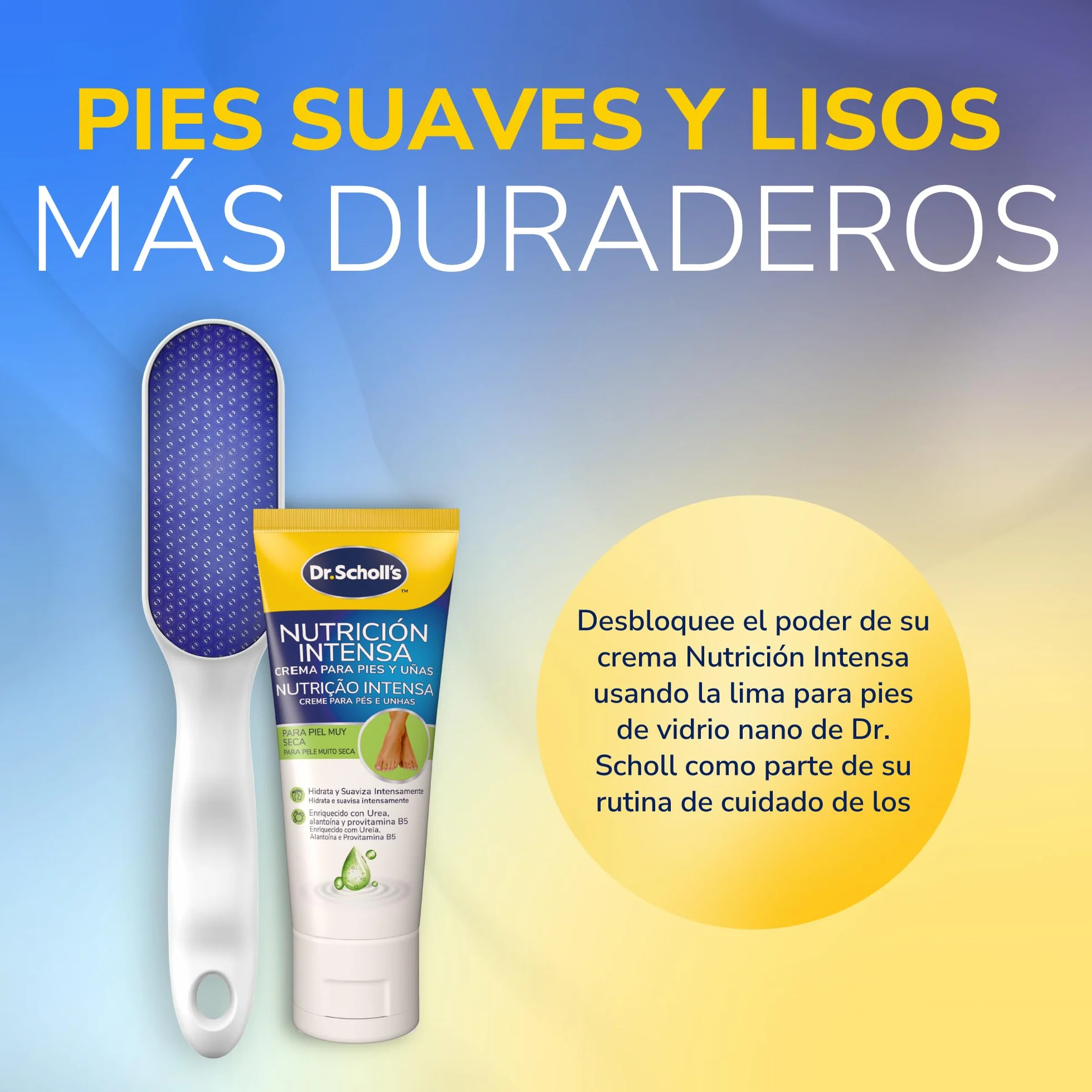 Scholl Lima Manual Nano Cristal Para Pies - Elimina durezas y callosidades - Lavable y reutilizable - 1 unidad