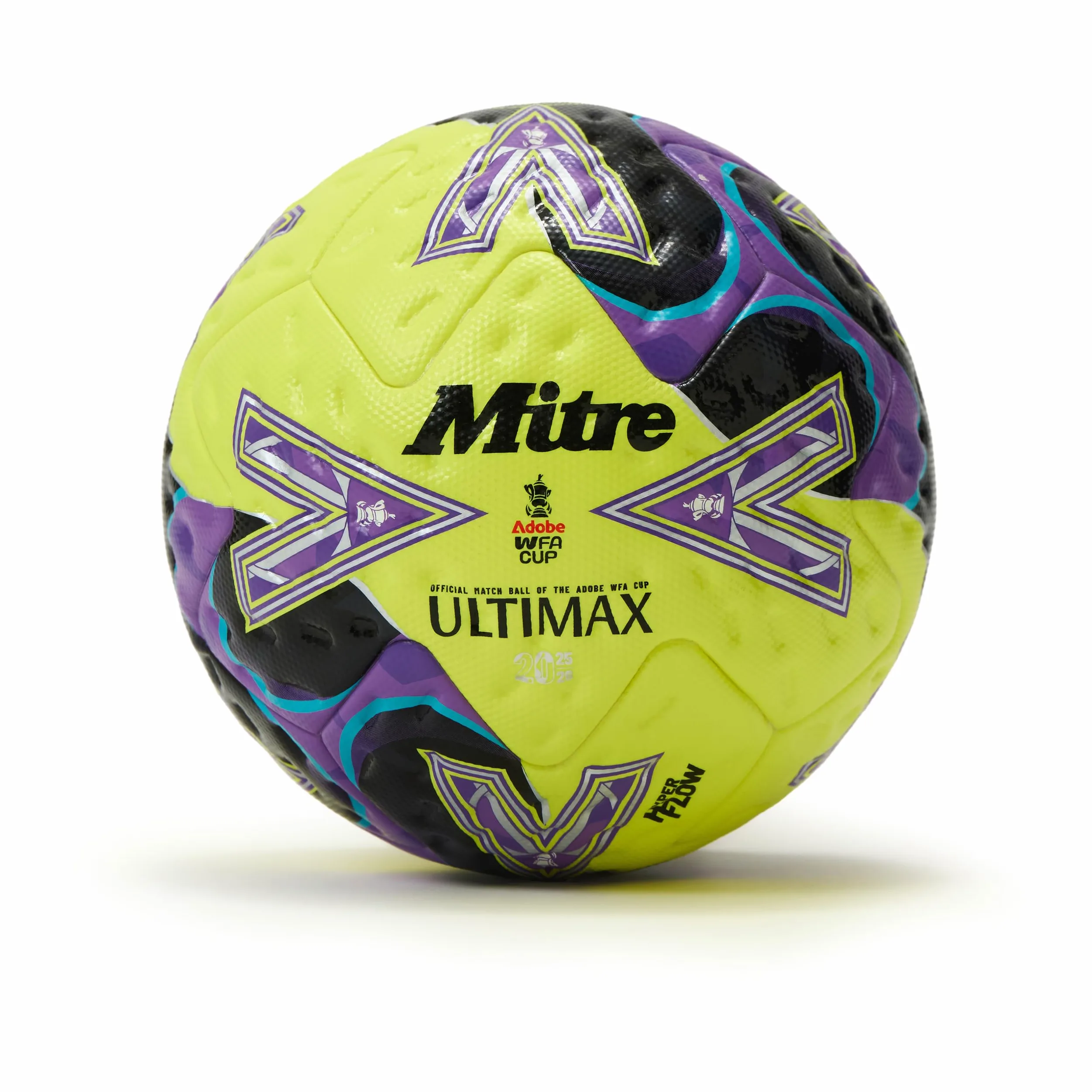 Mitre WFA Cup Main R Ultimax Pro2526 Fútbol para Unisex Adulto, Verde/Púrpura/Negro, 5