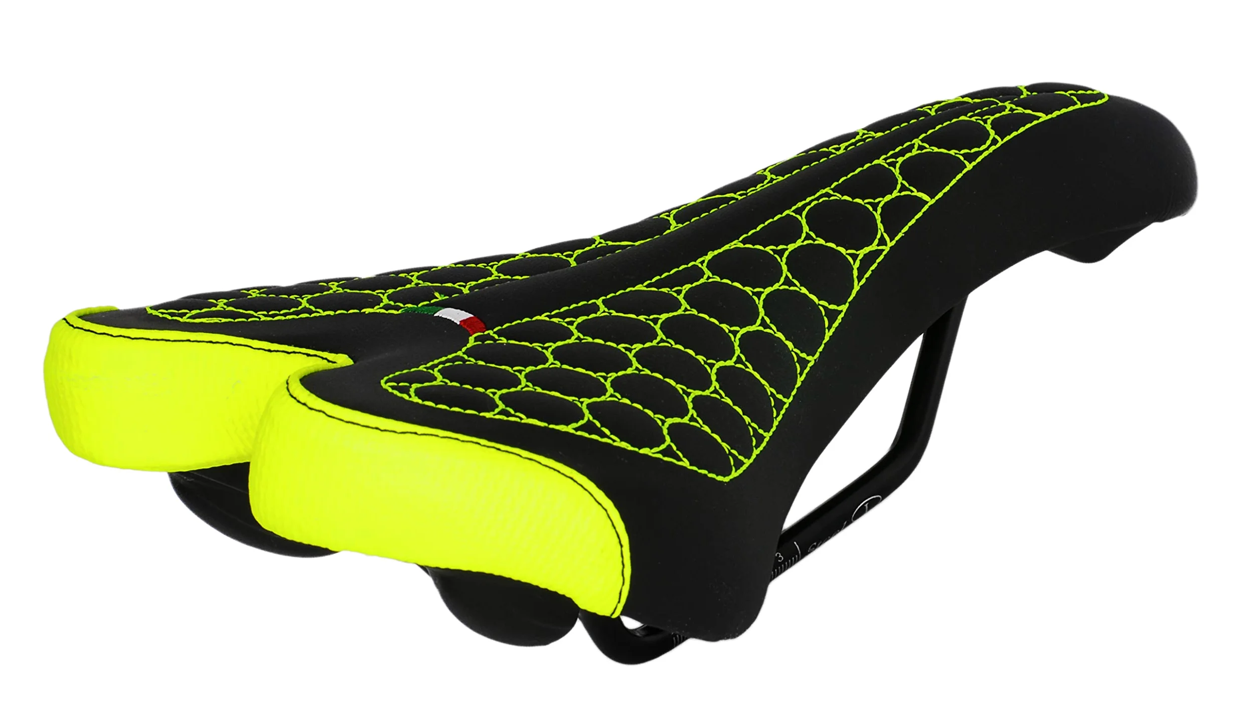 Sillín FatBike Montegrappa para bicicleta MTB Trekking Unisex MOD. SM 4010 Made in Italy Color Amarillo