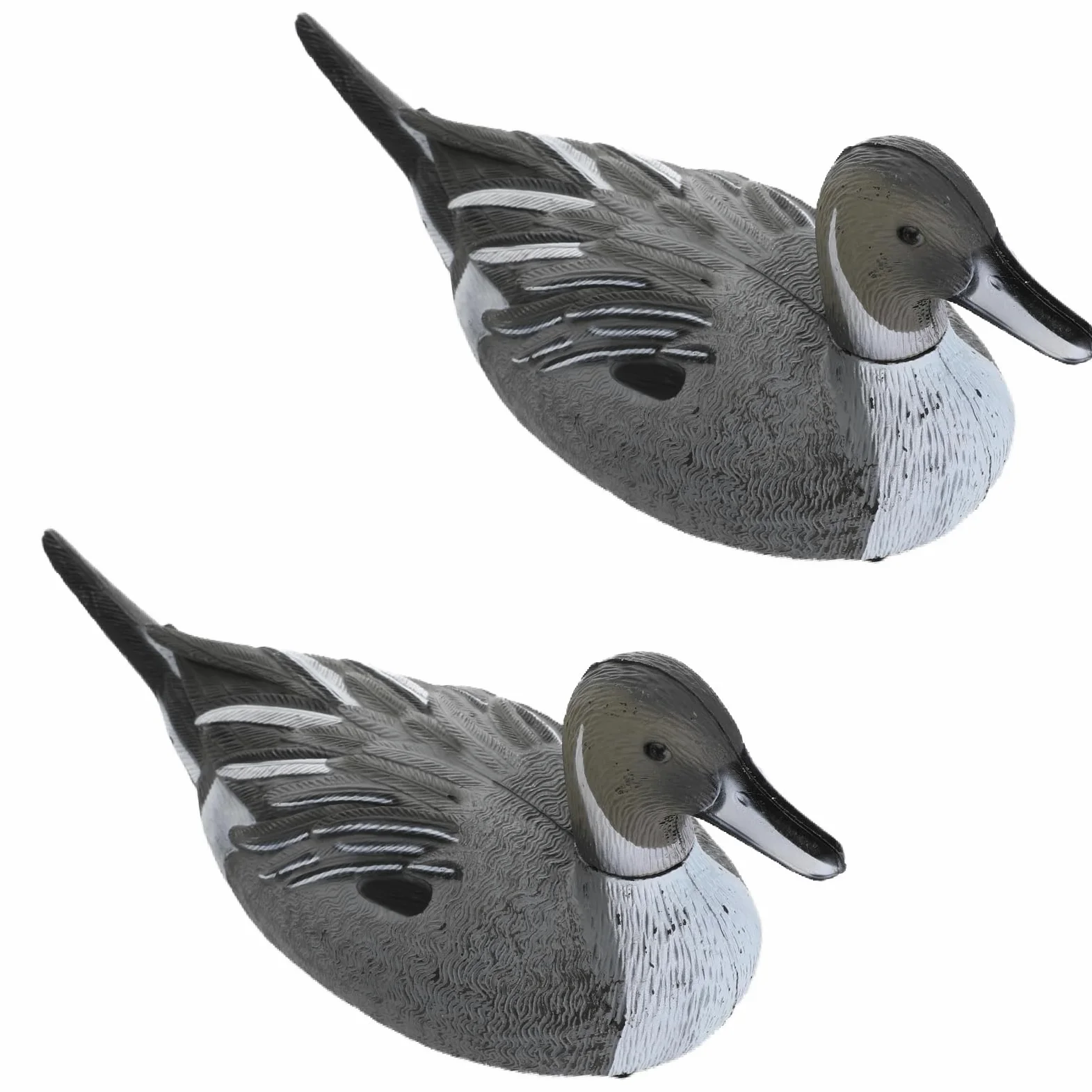 Señuelo de pato para caza, equipo de decoración de jardín (paquete de 2 señuelos de pato de cola larga)
