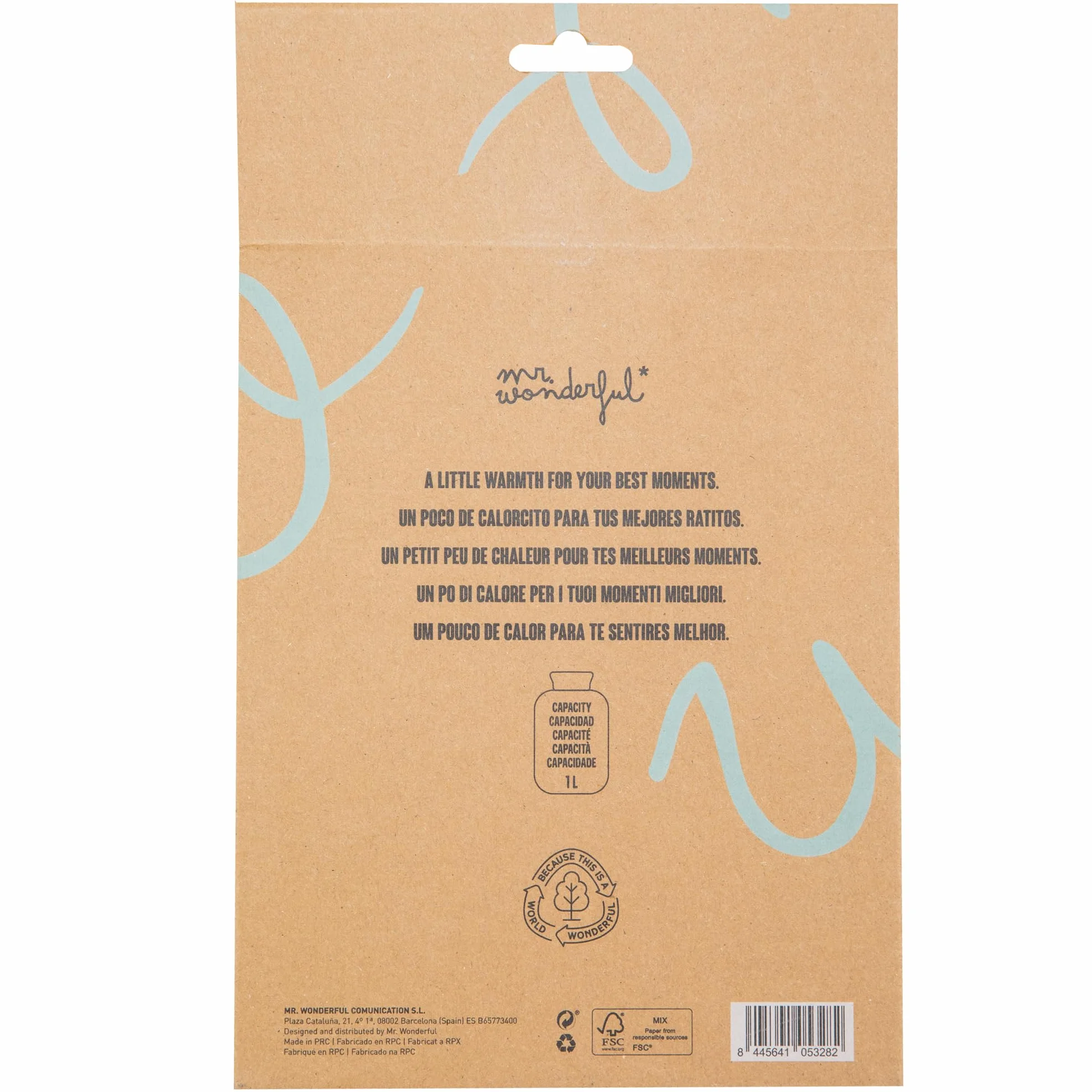 Mr. Wonderful Bolsa de Agua Caliente Algodón 1 Litro Feeling hot hot hot