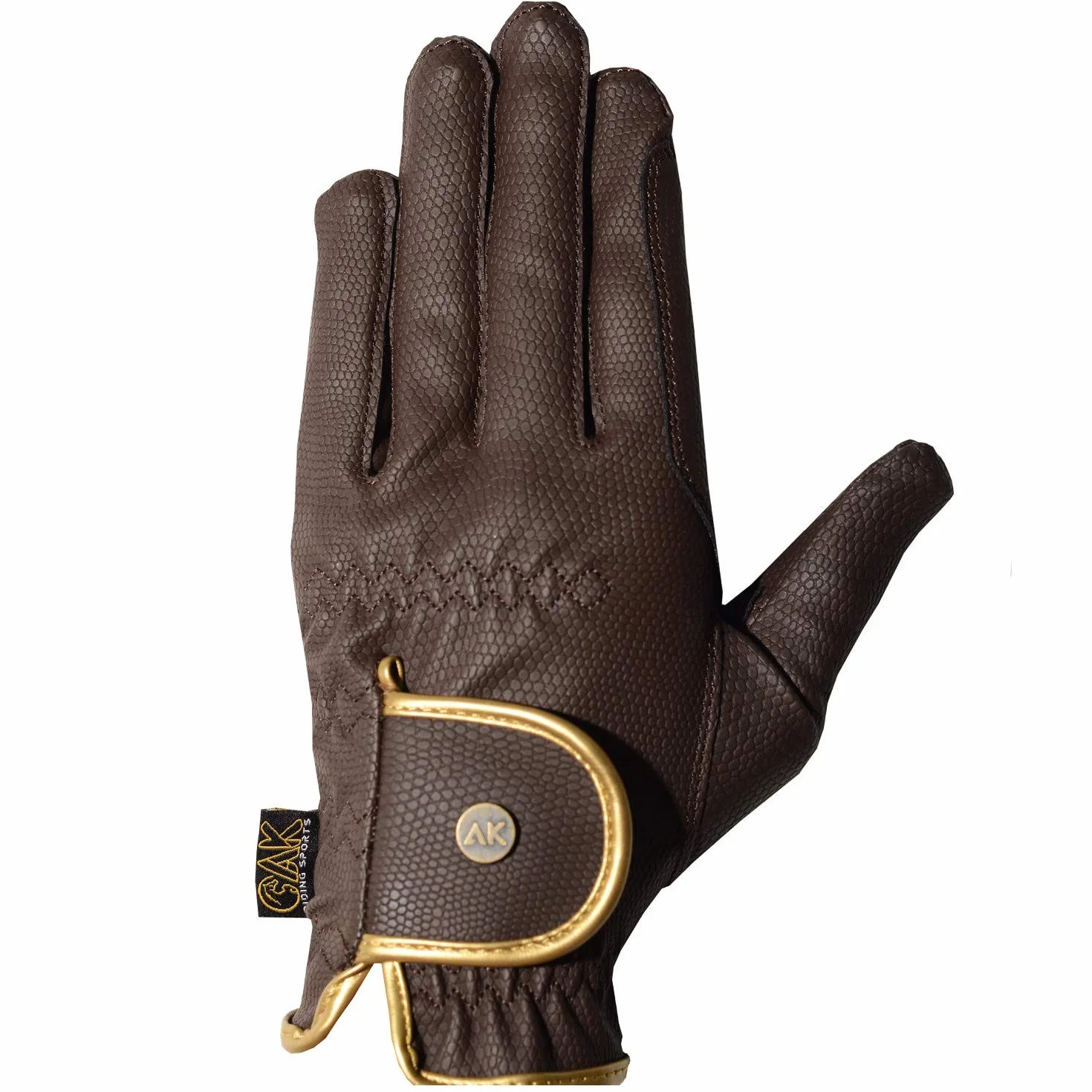 AK AKRS-6344 - Guantes de equitación unisex con agarre sintético para todas las estaciones, duraderos, antideslizantes, agarre de rienda transpirable, ajuste elástico, muñeca de velcro ajustable para