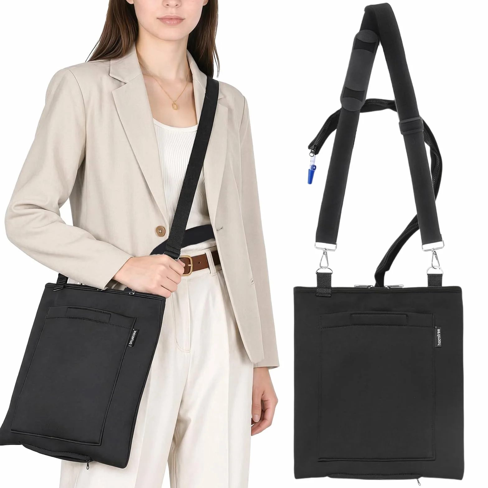 Portador Bolsa Sonda 2000ml con Cubierta Discreta para Tubo de Catéter, Correa Ajustable, Negro