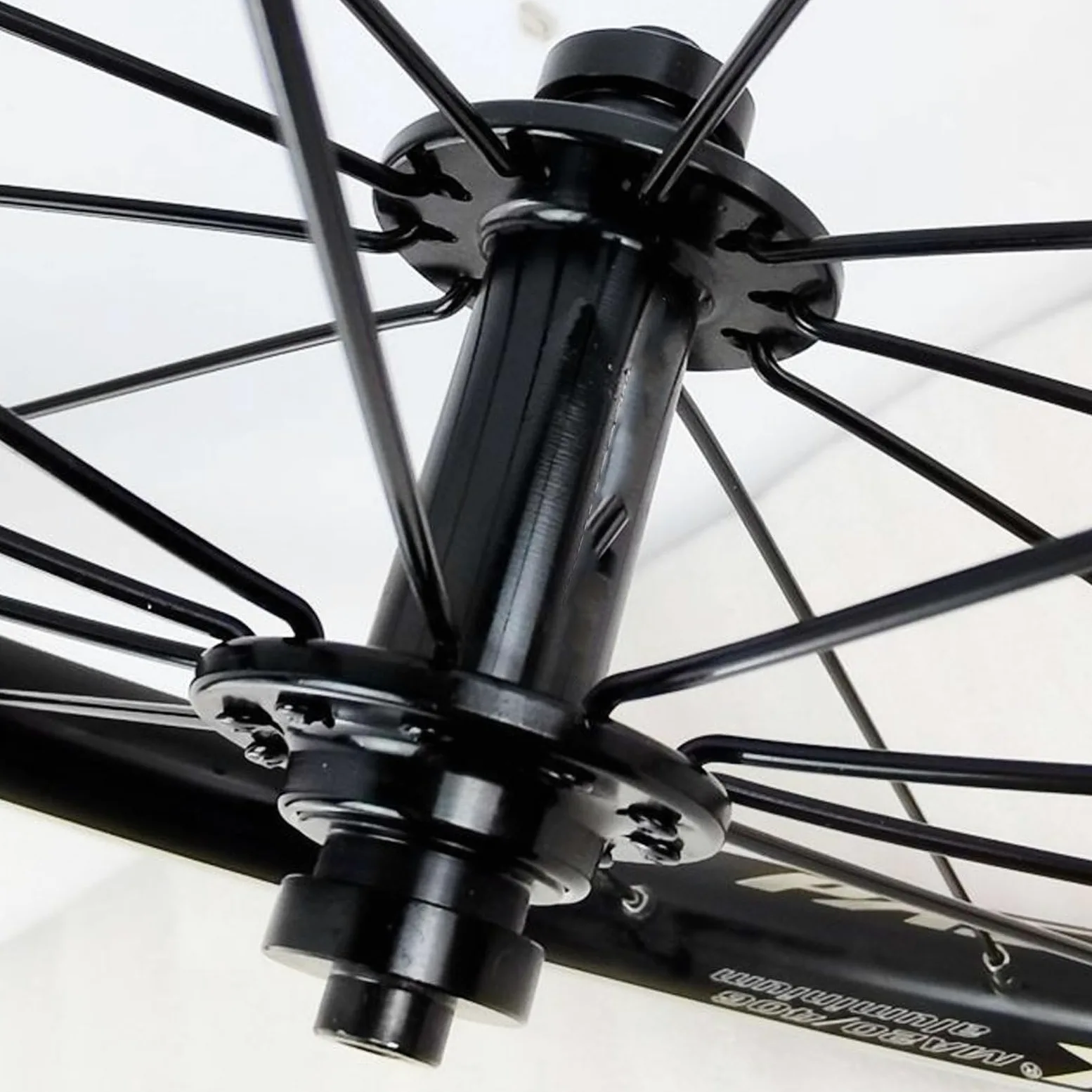 YLME Juego de Ruedas para Bicicletas Plegables, 406/451, Delanteras 74 mm, traseras 130 mm, llanta de aleación de 20 Pulgadas con Freno V-Brake de Doble Pared,406 Black,100/130
