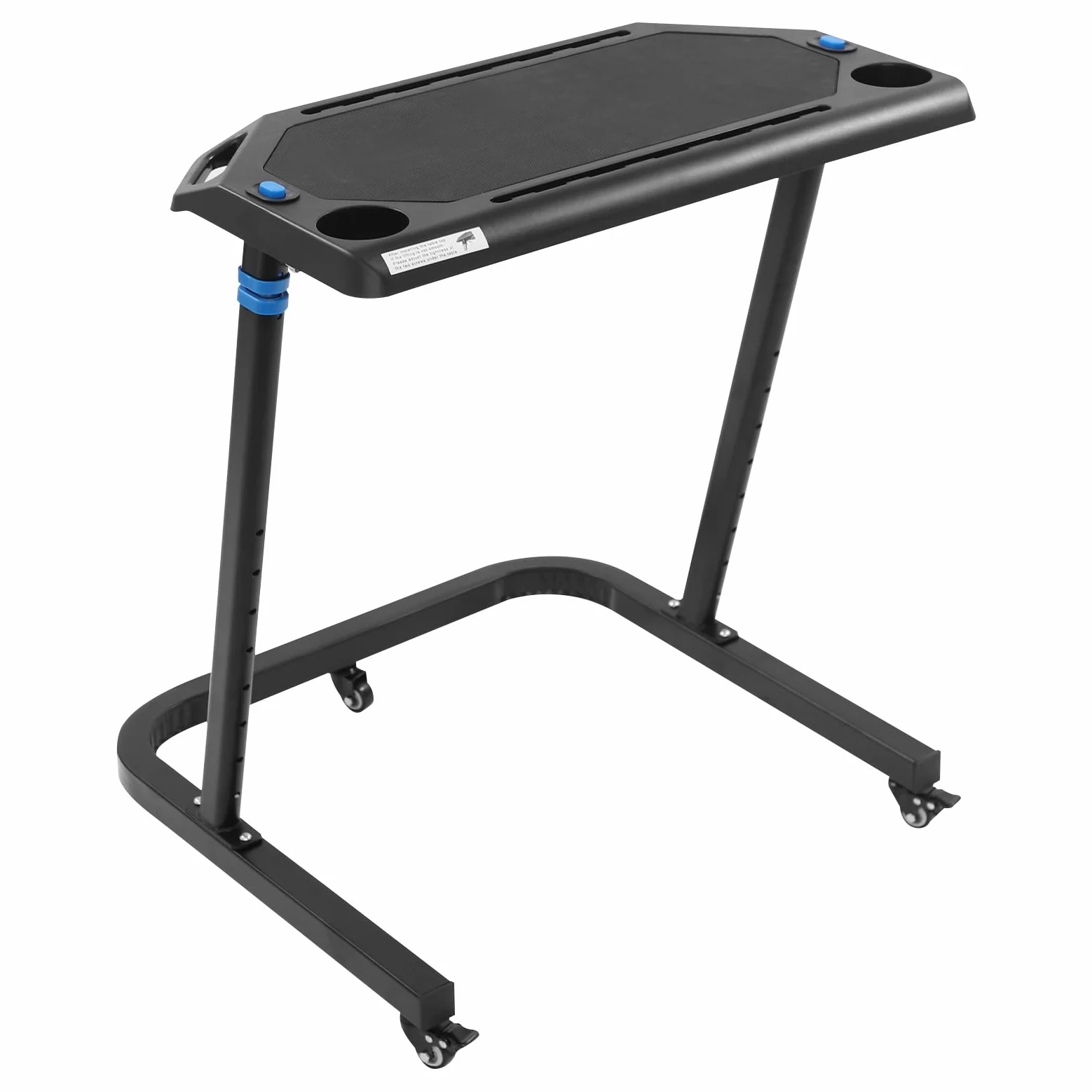 Entrenador de ciclismo de interior con mesa ajustable de 82 – 120 cm, para bicicleta de carretera y de montaña, para el hogar, soporta 50 kg