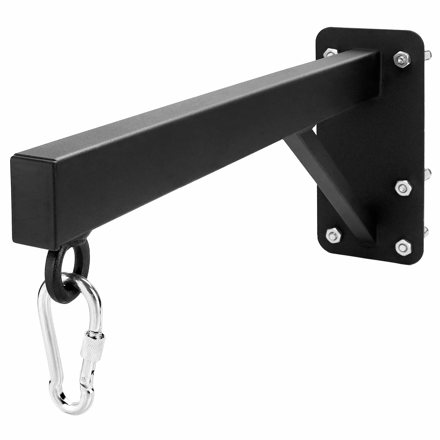 QWORK® Soporte de Pared para Saco de Boxeo - Acero Sólido - 60cm - Carga 150kg