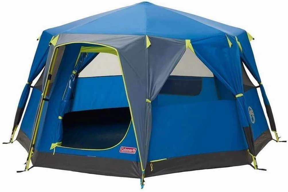 Coleman - Tienda de campaña octago para 3 Personas, Ideal para Acampar en el jardín, Tienda de campaña Impermeable para 3 Personas con Suelo Cosido