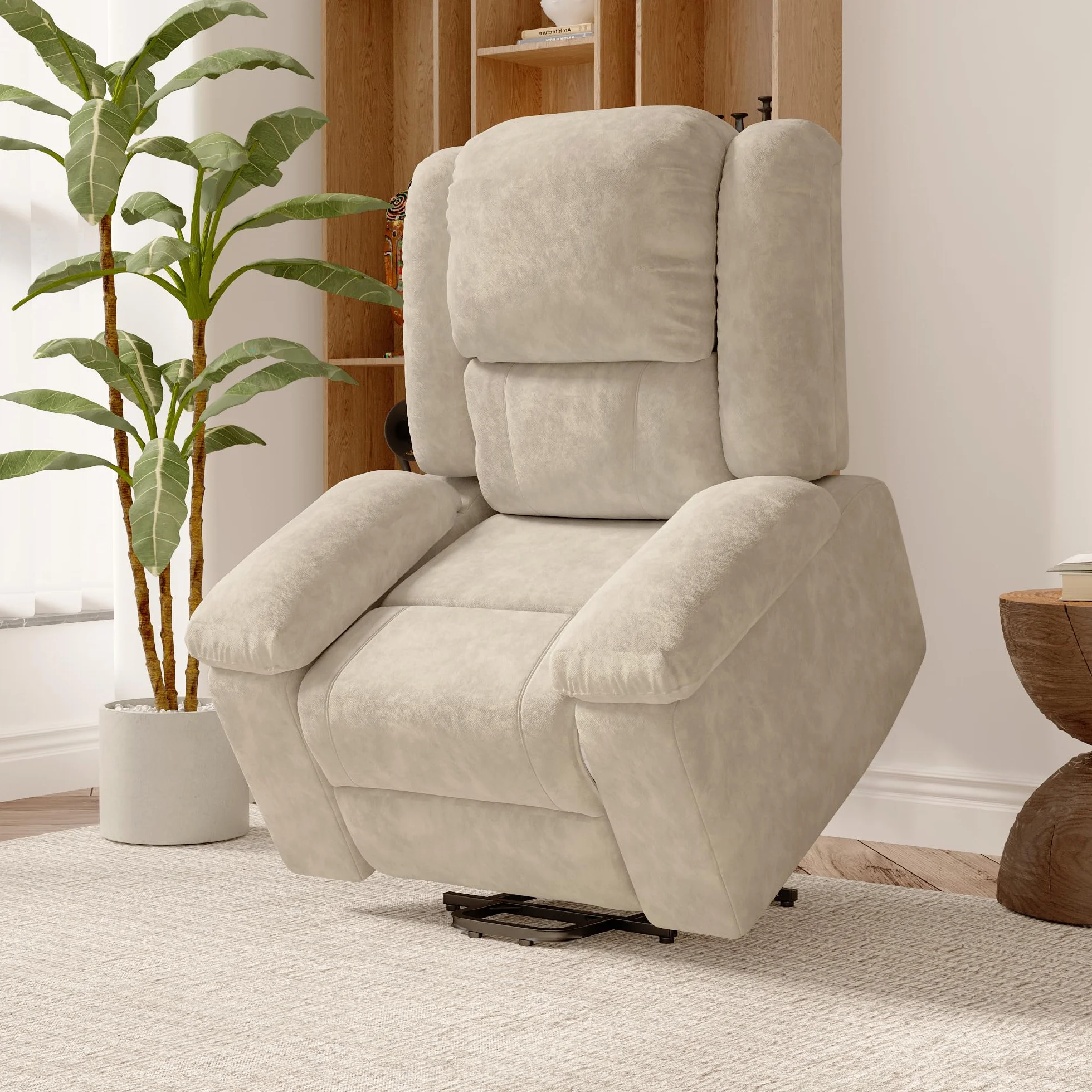 Sillón Relax Reclinable Eléctrico Masaje con 8 Zonas de Masaje y 2 Puntos de Calor (Marrón)