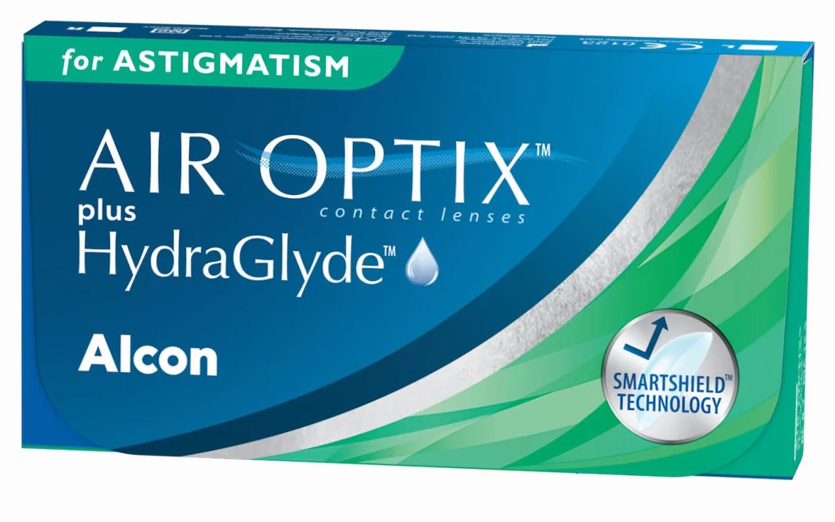 Air Optix plus HydraGlyde for Astigmatism Lentes de contacto tóricas reemplazo mensual Pack 3 R 8.7 mm D 14.5 mm cilindro -0.75 eje 120 -2.5 Diopt