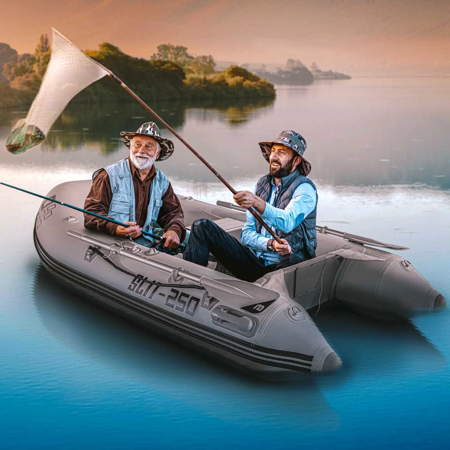 Slit 250 – Bote inflable/Tender 250 x 132 cm con 4 cámaras de aire y suelo de aire
