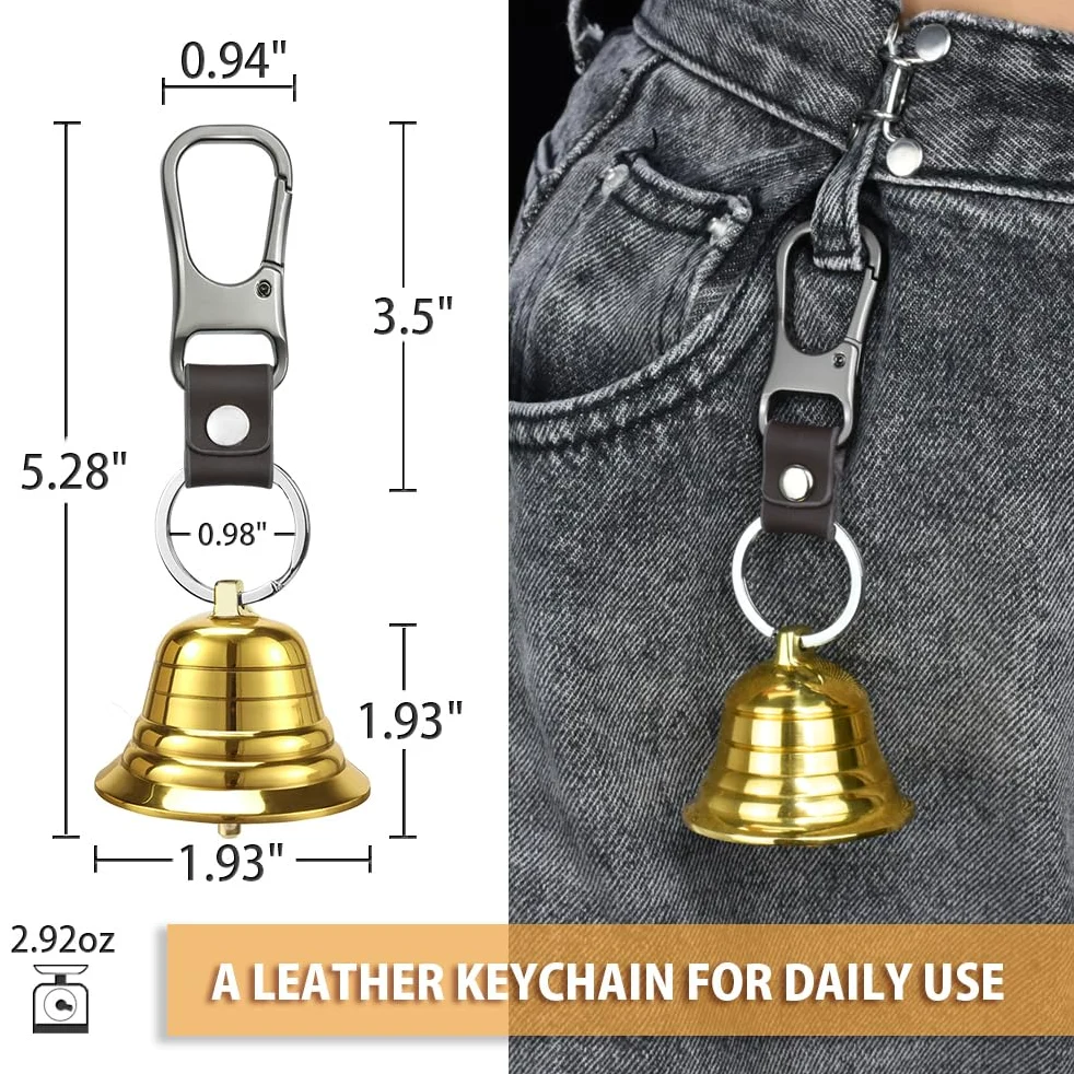 NedFoss Loud Bear Bell - Juego de campanas para asustar a los osos, artículos esenciales de senderismo para mujeres, silbato de emergencia y campanas de oso para senderismo, camping, ciclismo