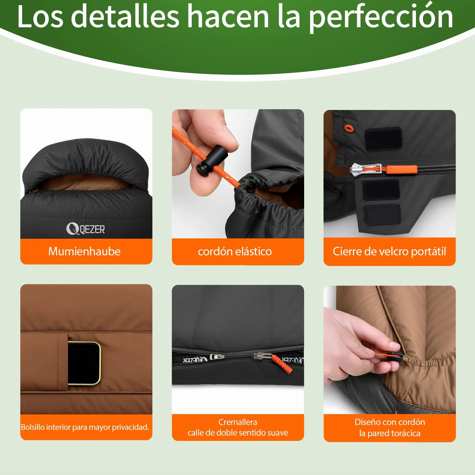 Saco de Dormir plumón XXL, Saco de Dormir Extra Grande de 230 x 100, 3-4 Estaciones, Ligero y cálido, para Adultos al Aire Libre, Camping, Senderismo y mochileros