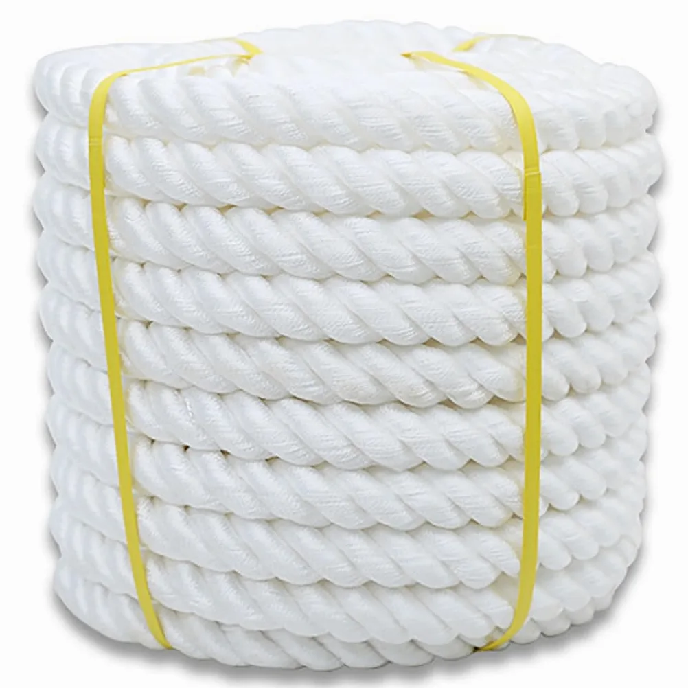 Línea de muelle trenzada doble, cuerda de nailon de tres hebras, utilidad resistente para amarre y remolque, ideal para navegación, vela y actividades acuáticas