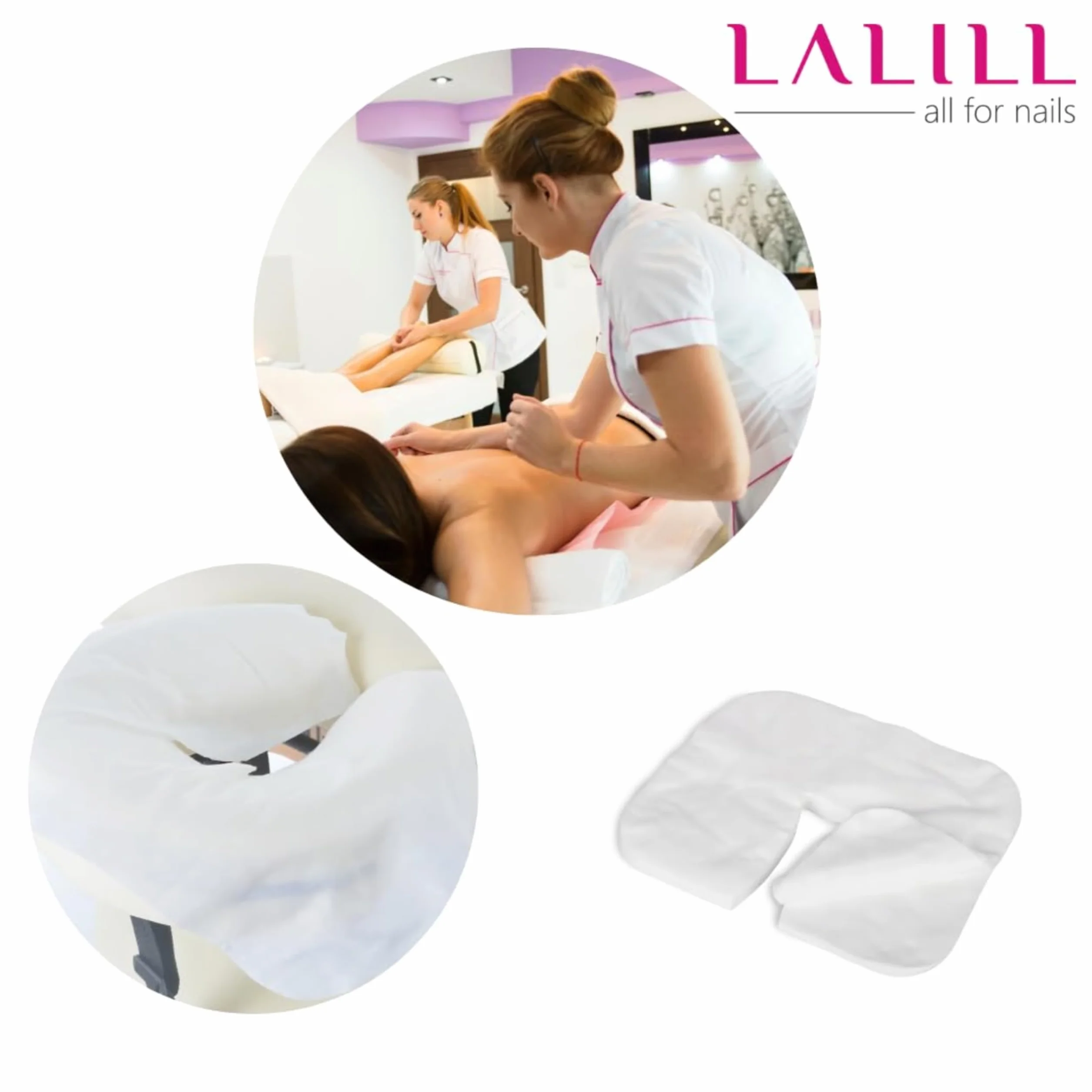 LALILL Fundas Faciales Desechables para Camilla 100 Uds 36x29 cm Cobertura Higiénica para Masaje SPA