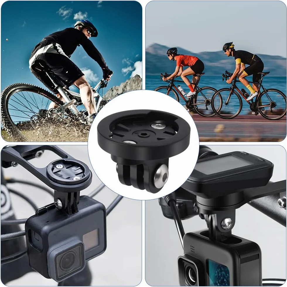 Soporte Bicicleta, Soporte para Ciclocomputador Gopro Universal Soporte para Cámara Compatible con Luz Bicicleta Adaptador Combo de Montaje para Garmin Edge, Distancia Entre Orificios 22