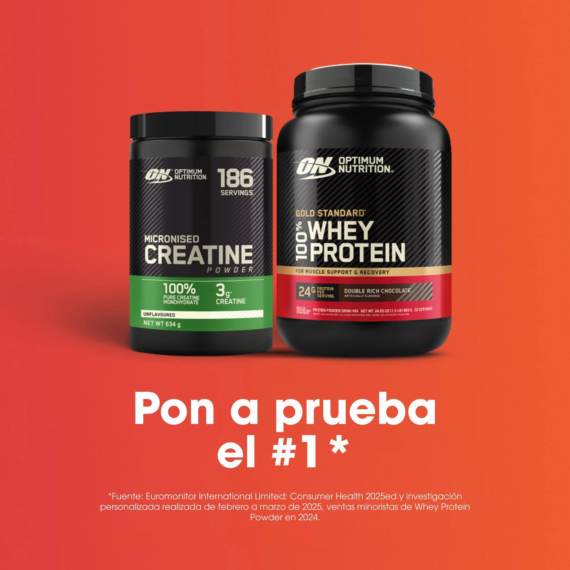 Optimum Nutrition Creatina Micronizada en Polvo Sin Sabor 634g 186 Servicios