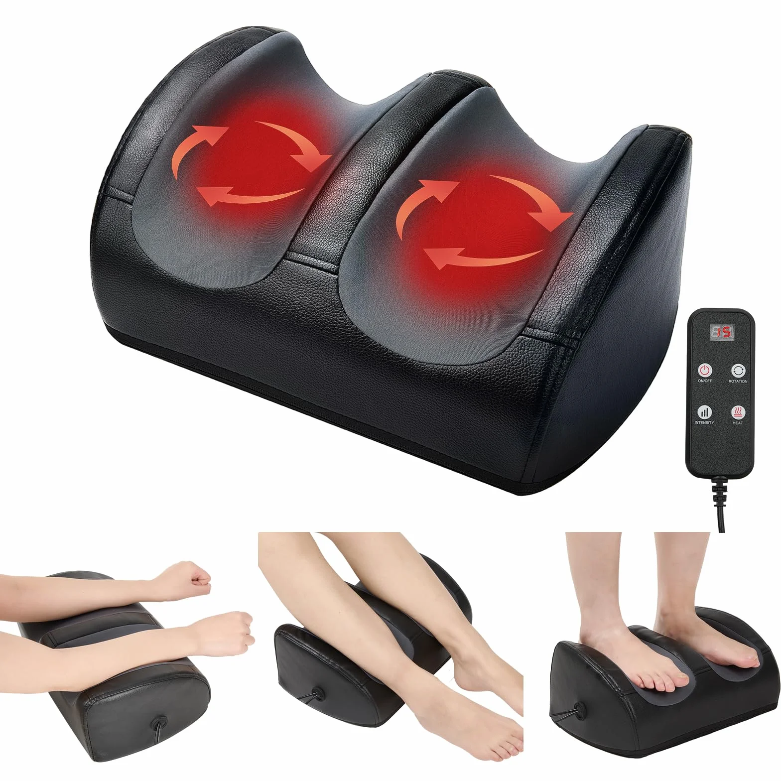 LAOBEN Masajeador de Pies Shiatsu con Calefacción, Masaje de Tejido Profundo
