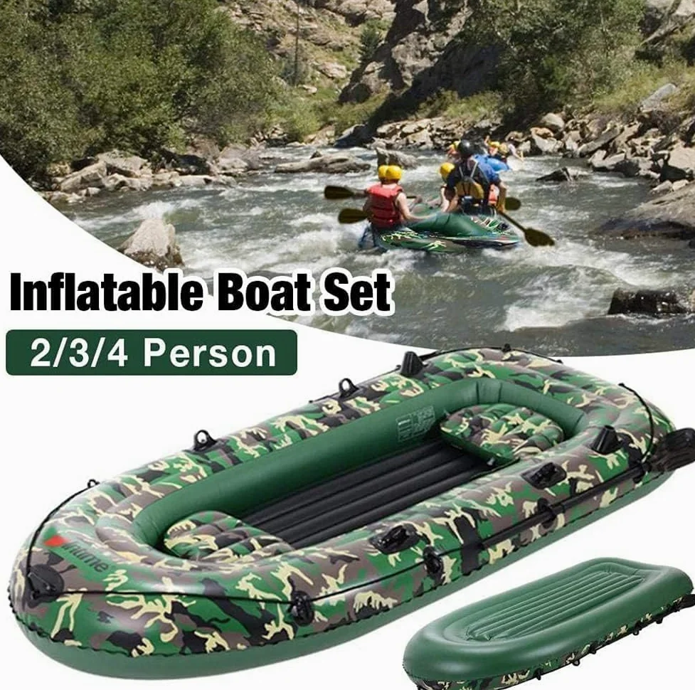 Balsa De Barco, Kayak De Goma para 2/3/4 Personas, Canoa, Barco De Pesca para Adultos, Kayak, Bote Inflable De Servicio Pesado, 3 Person Boat