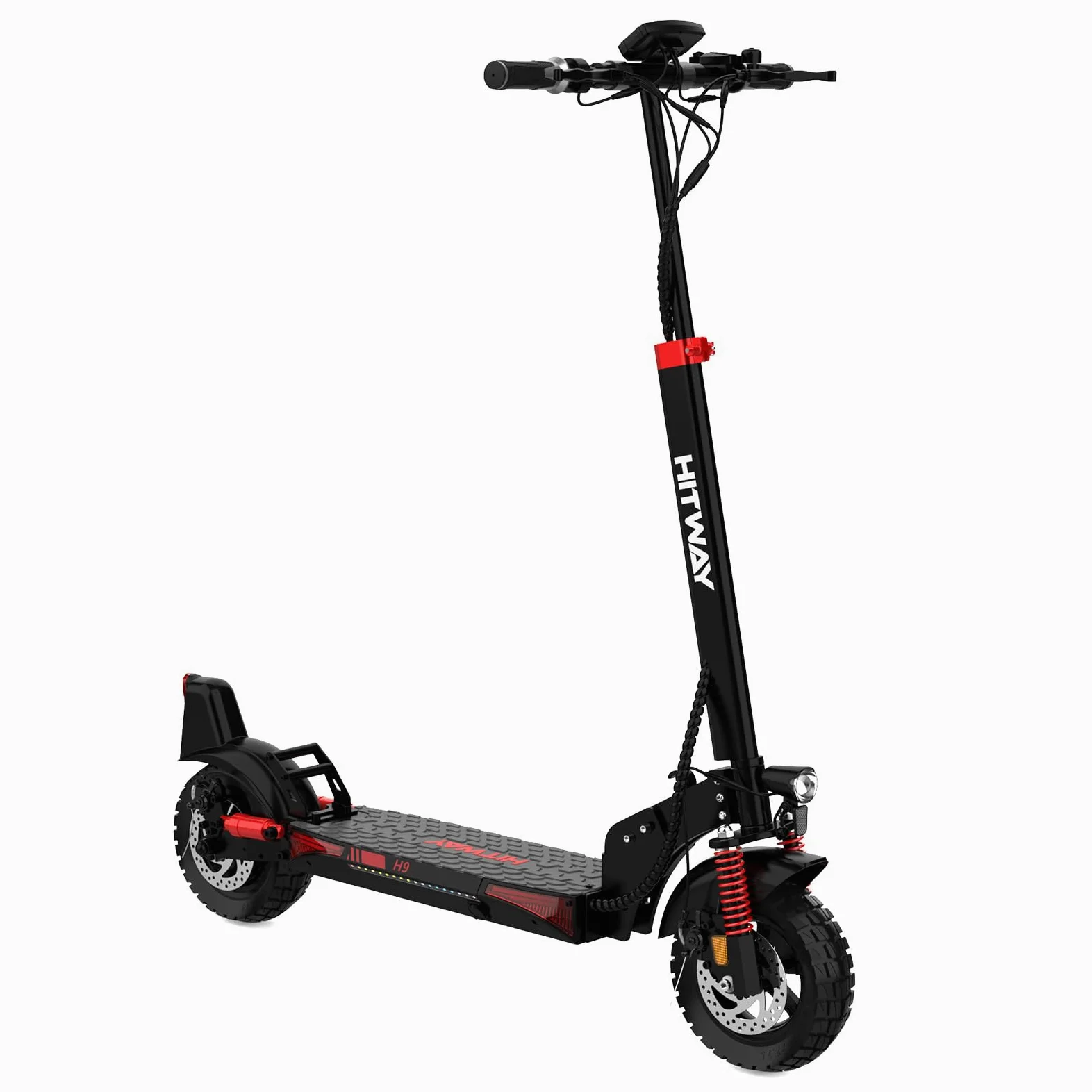 HITWAY Patinete Eléctrico Adultos 10 Pulgadas, Motor 1200W, Autonomía 90-110 km, Batería 15.6-27Ah, E Scooter Plegable, Velocidad Máxima 25KM/H, Neumáticos Sin Cámara de Aire, Indicadores, App