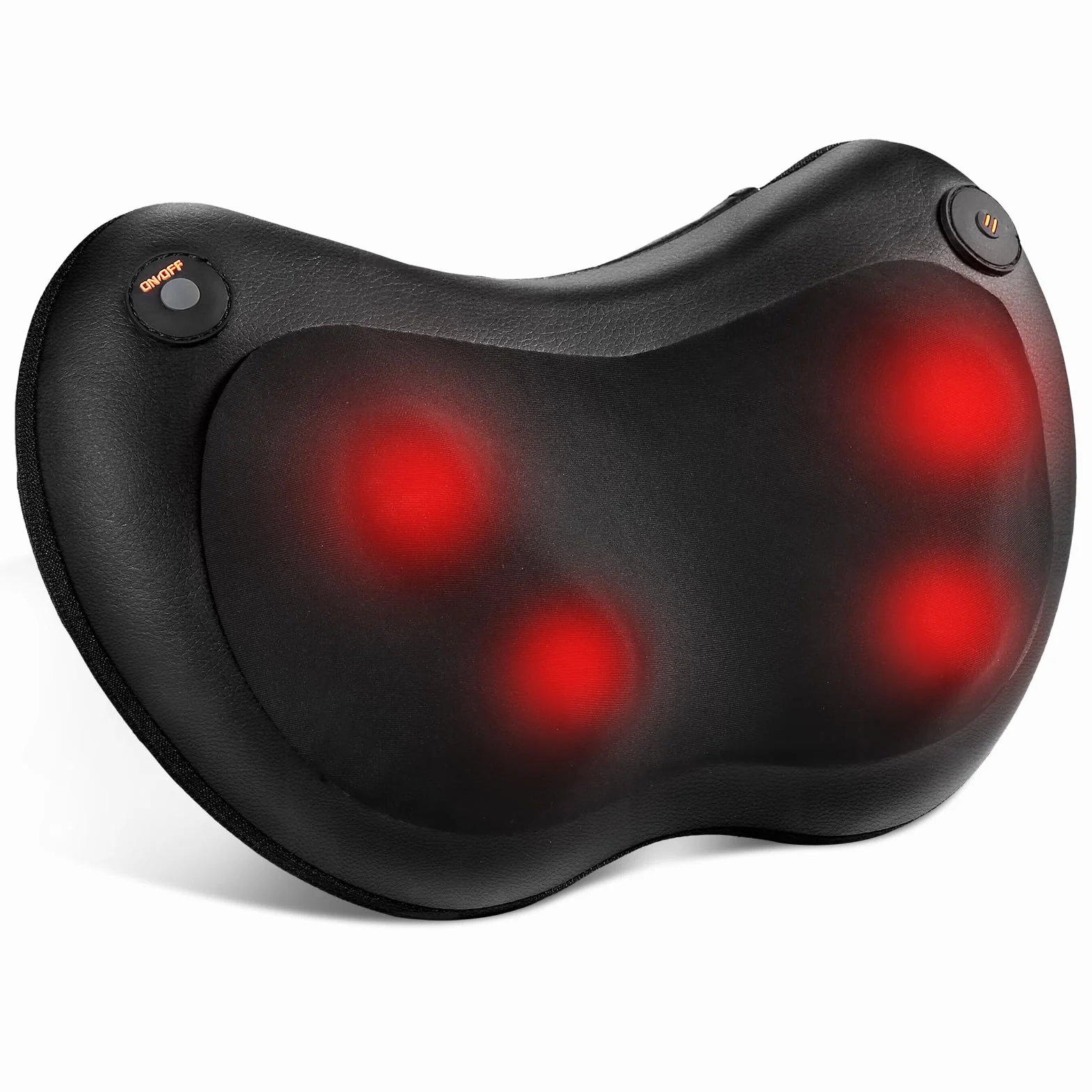 Almohadilla de masaje con cable para cuello, masajeador giratorio con calefacción apagado automático