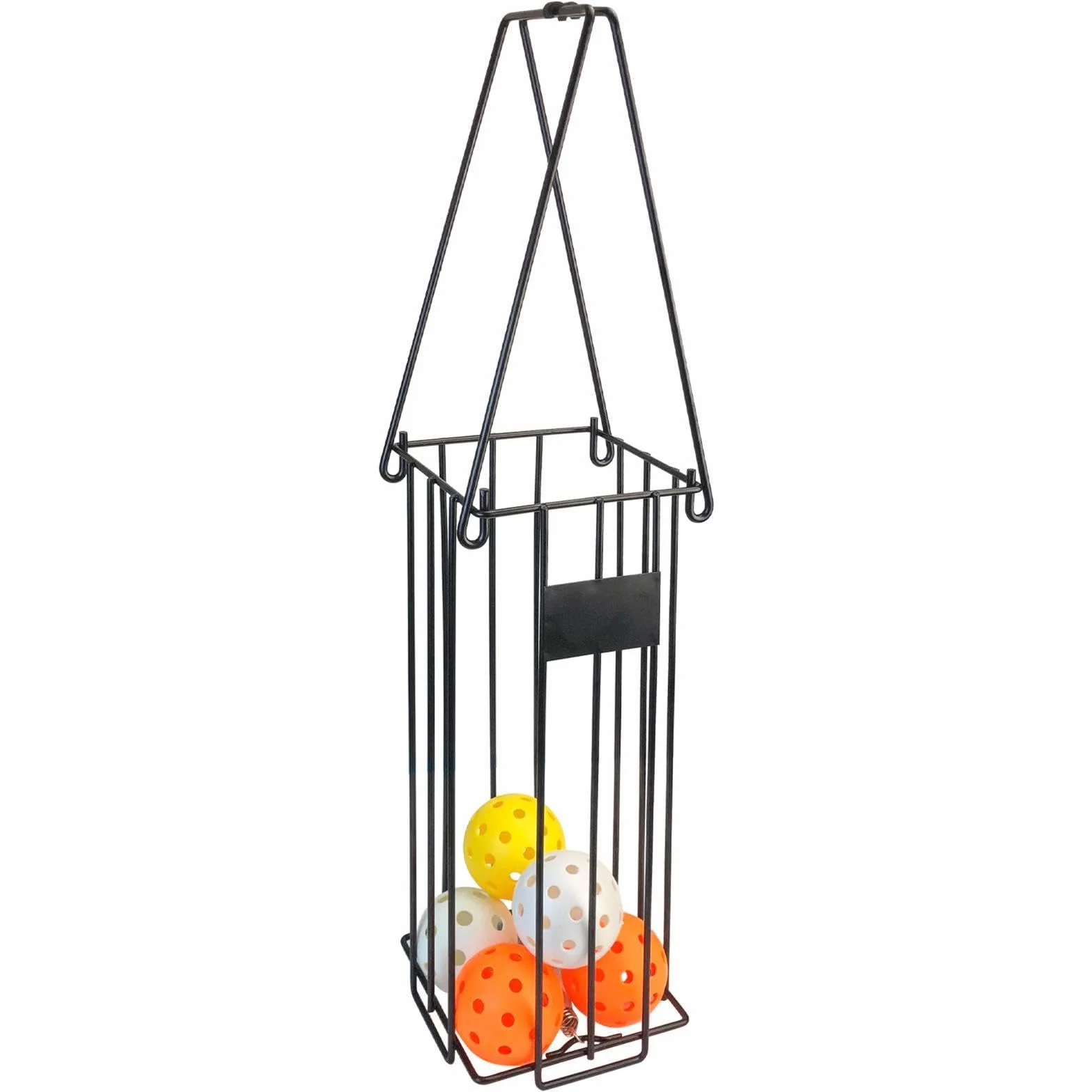 Cesta recogedora de Pelotas de Tenis y Pickleball con Asa, Carrito de Jaula para Entrenamiento