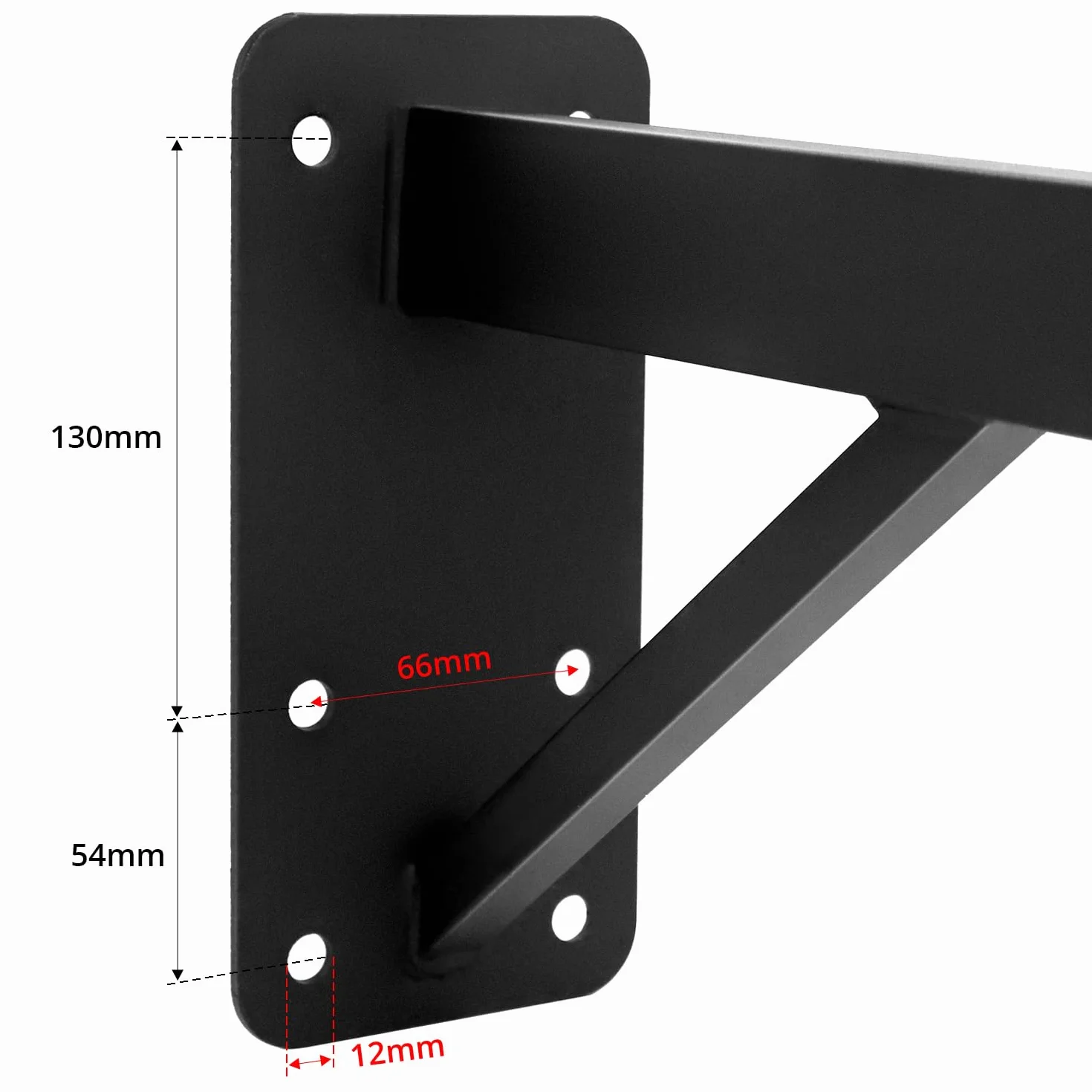 QWORK® Soporte de Pared para Saco de Boxeo - Acero Sólido - 60cm - Carga 150kg