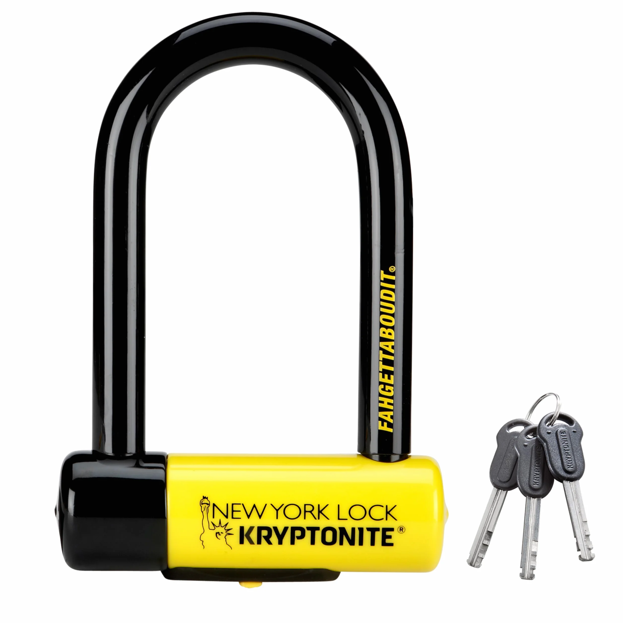 Kryptonite New York FAHGETTABOUDIT Lock - Amarillo, Mini